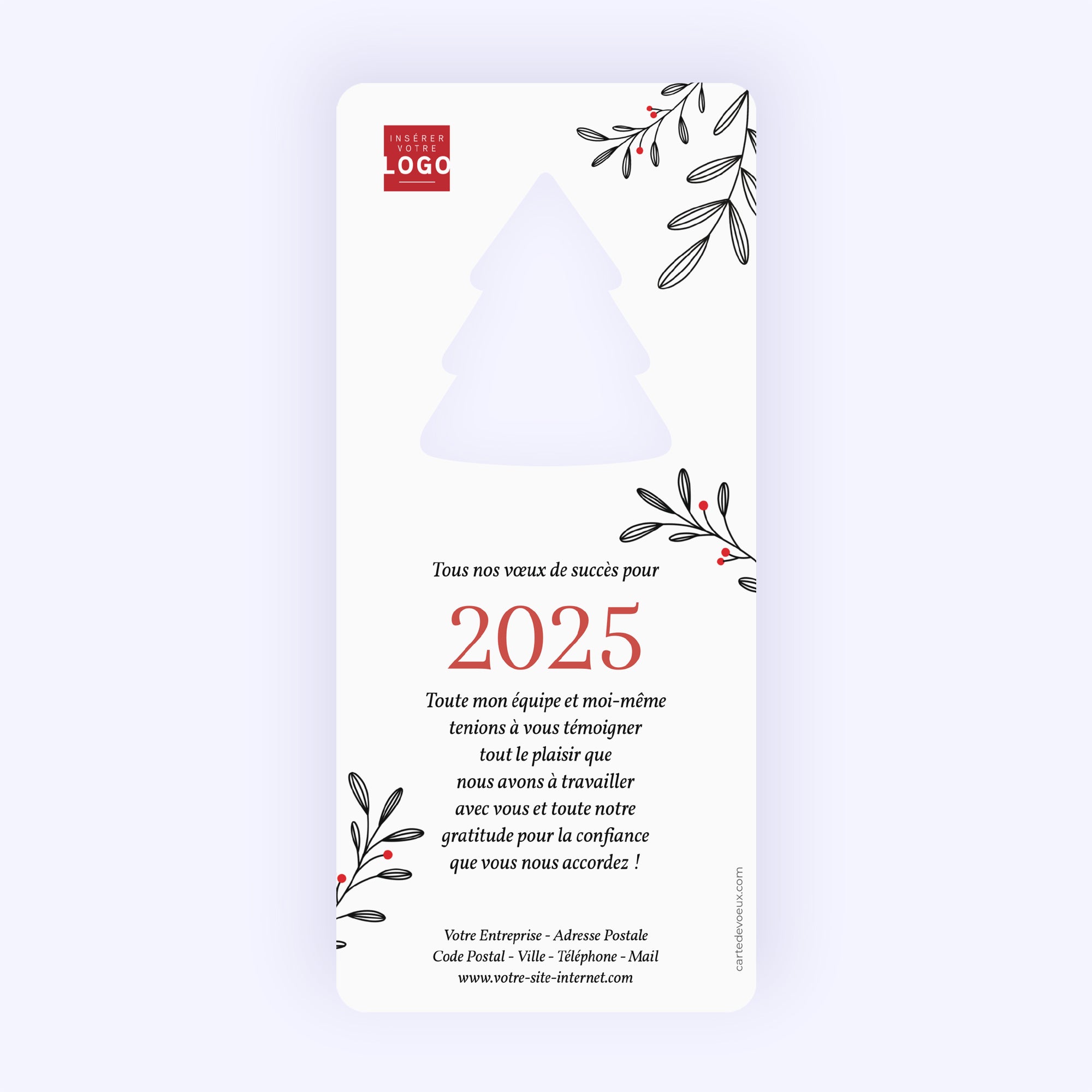 Renne de Noël | Vœux professionnels • Carte de voeux photo N° 2