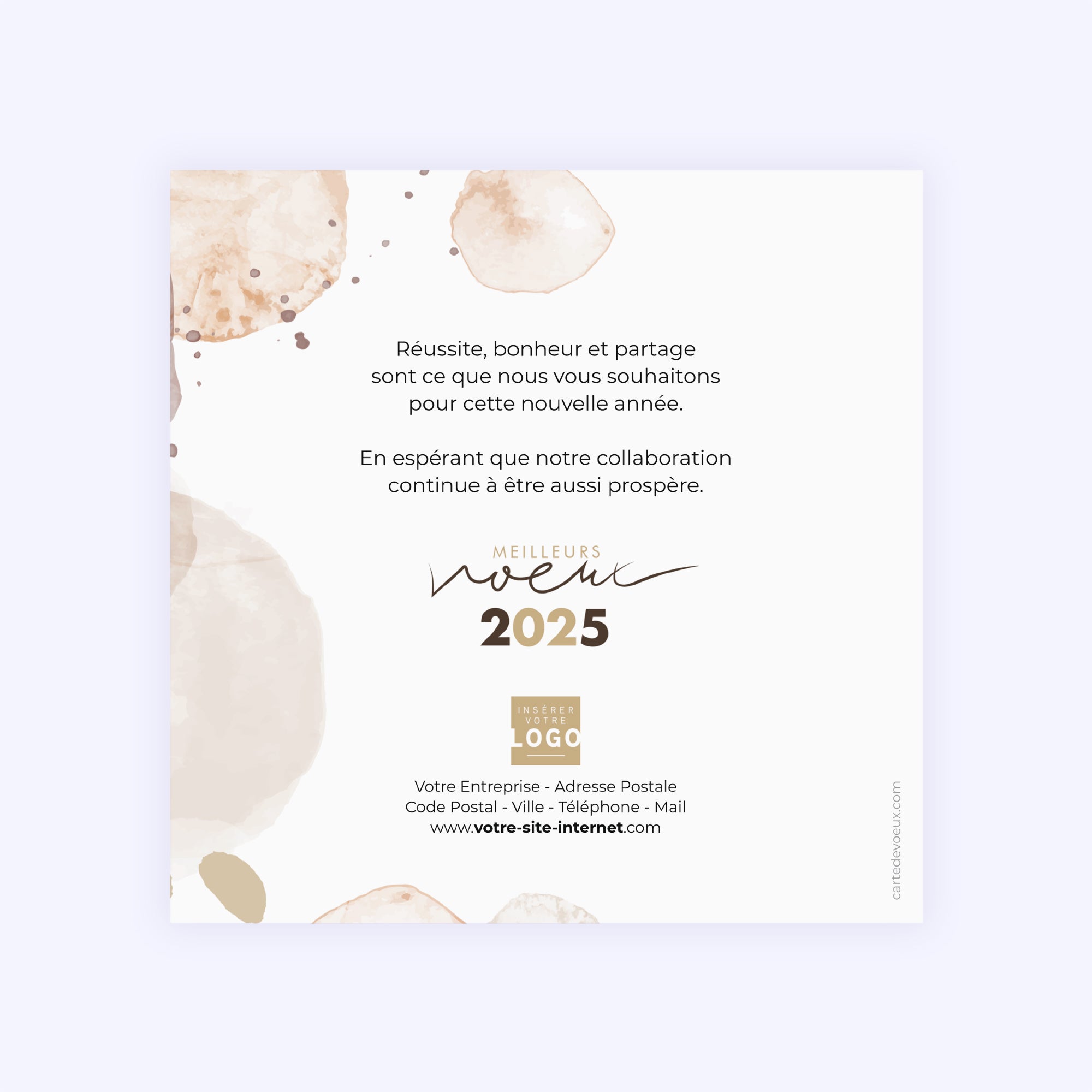 Cercles aquarelle | Vœux professionnels • Carte de voeux photo N° 2