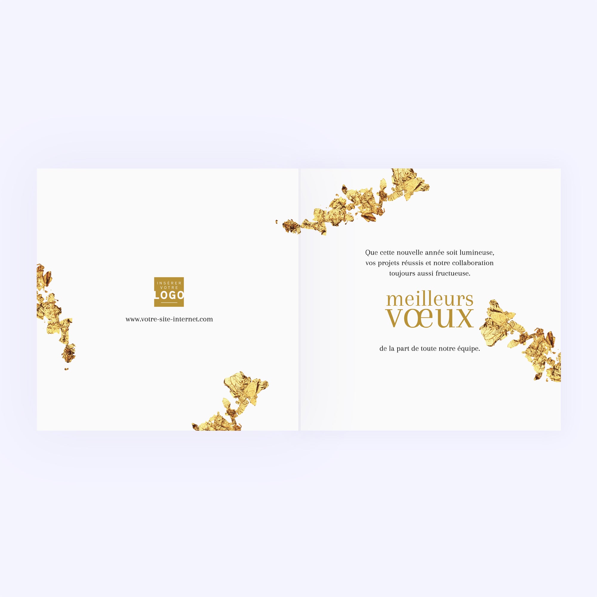 Feuille d'or | Vœux professionnels • Carte de voeux photo N° 2