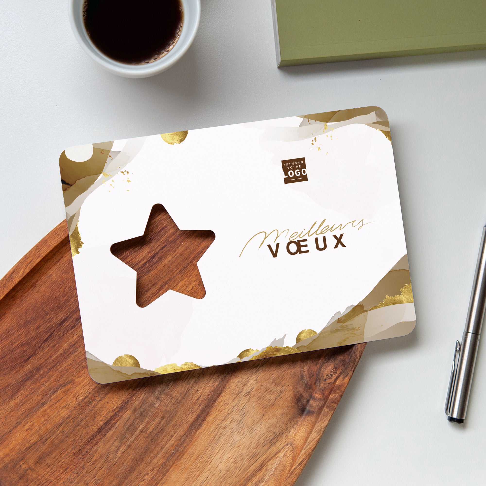 Golden abstraction | Vœux professionnels • Carte de voeux photo N° 4