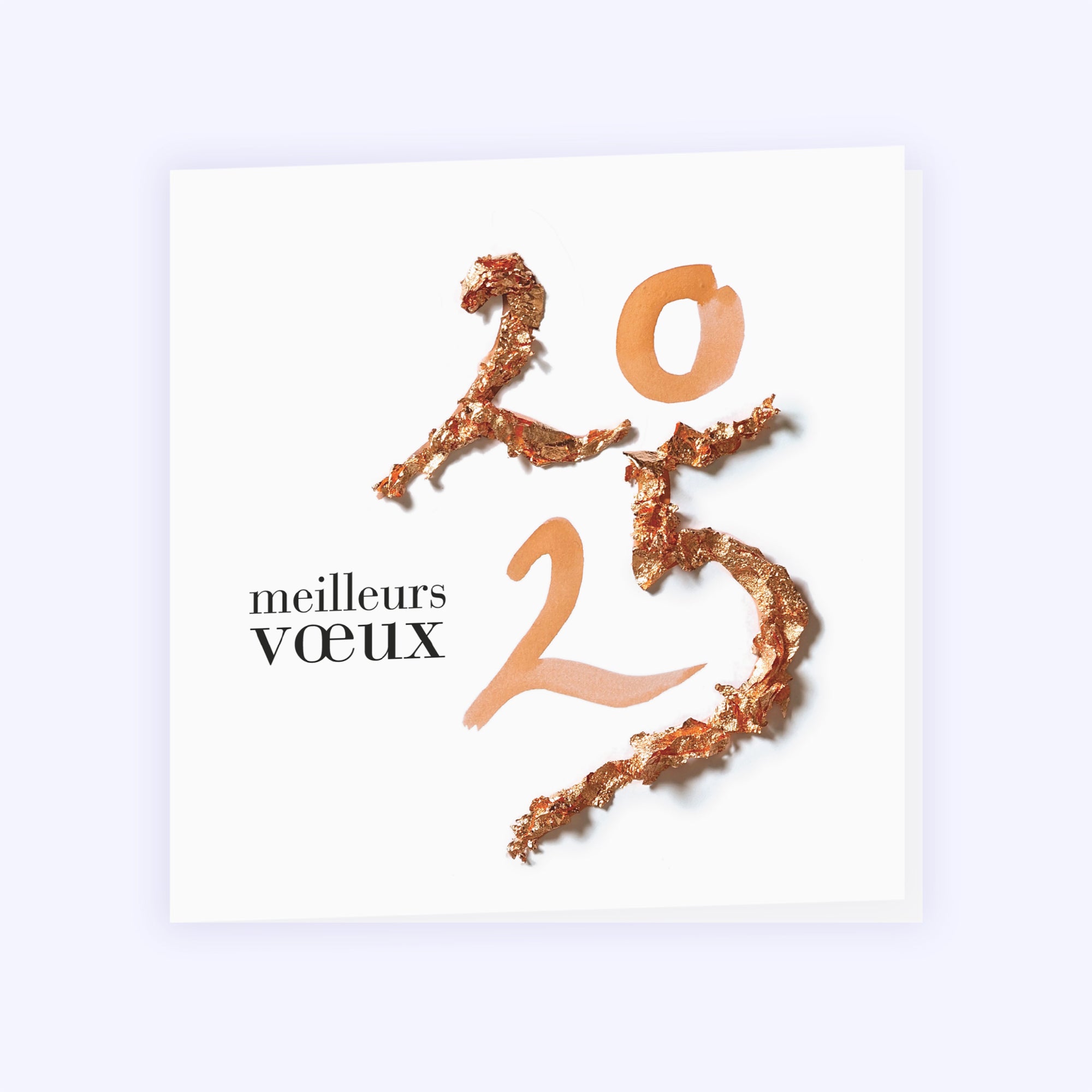 Feuilles de cuivre | Vœux professionnels • Carte de voeux photo N° 1