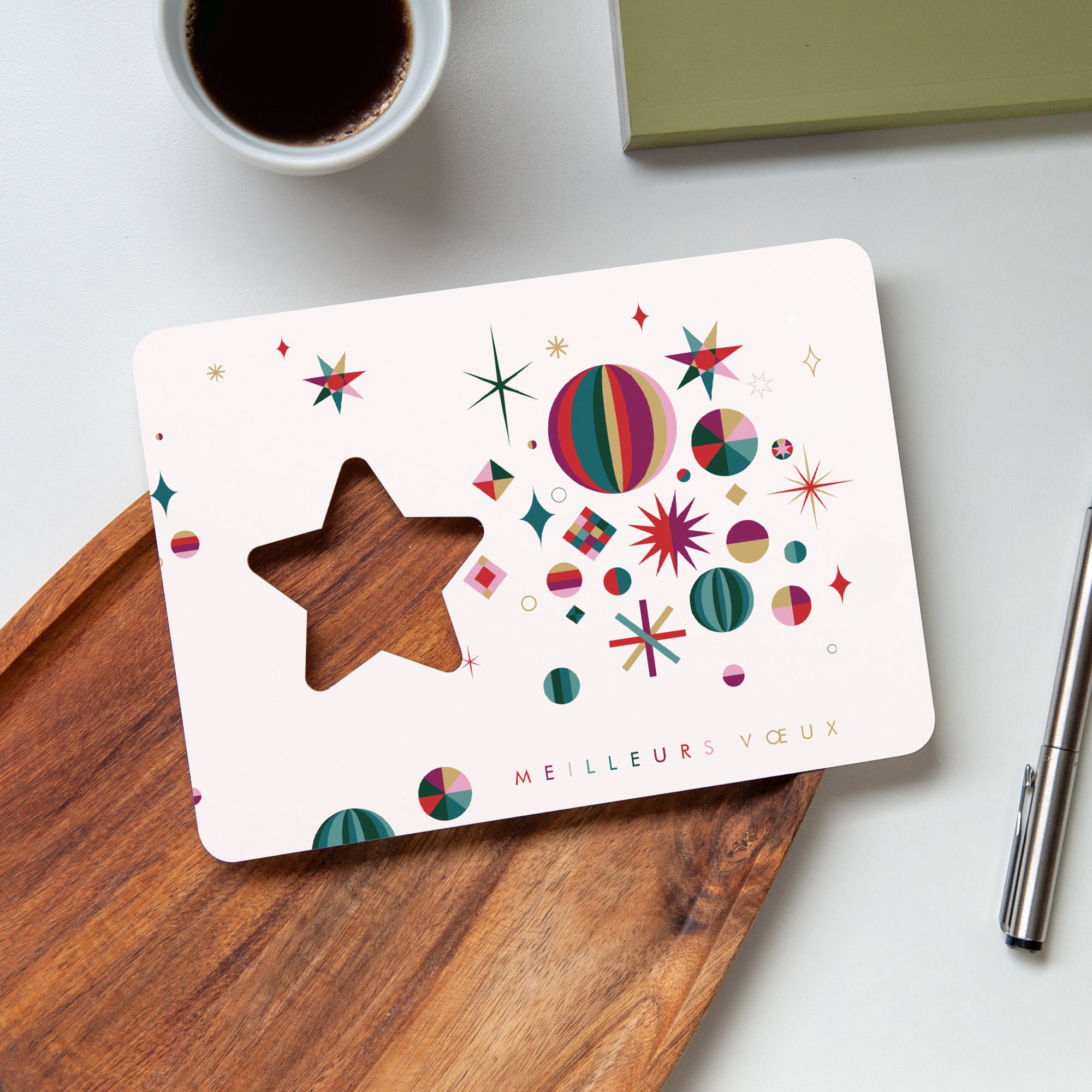 Constellation de Noël | Vœux professionnels • Carte de voeux photo N° 4