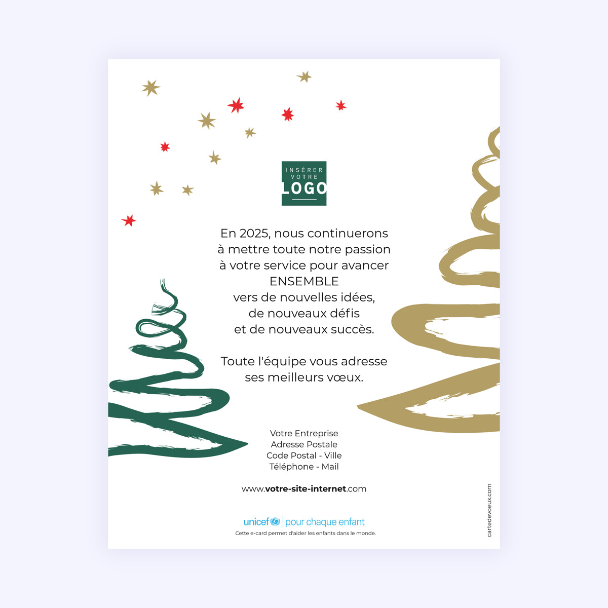 Sapin à la main | Vœux professionnels • Carte virtuelle photo N° 1