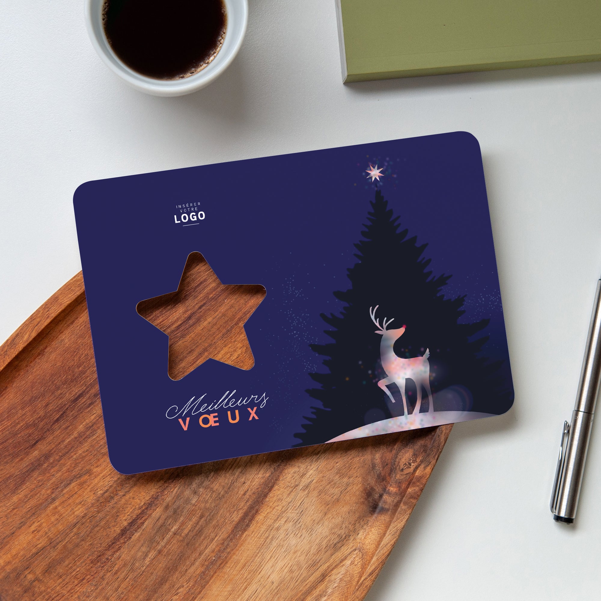 Le renne et l'étoile | Vœux professionnels • Carte de voeux photo N° 4