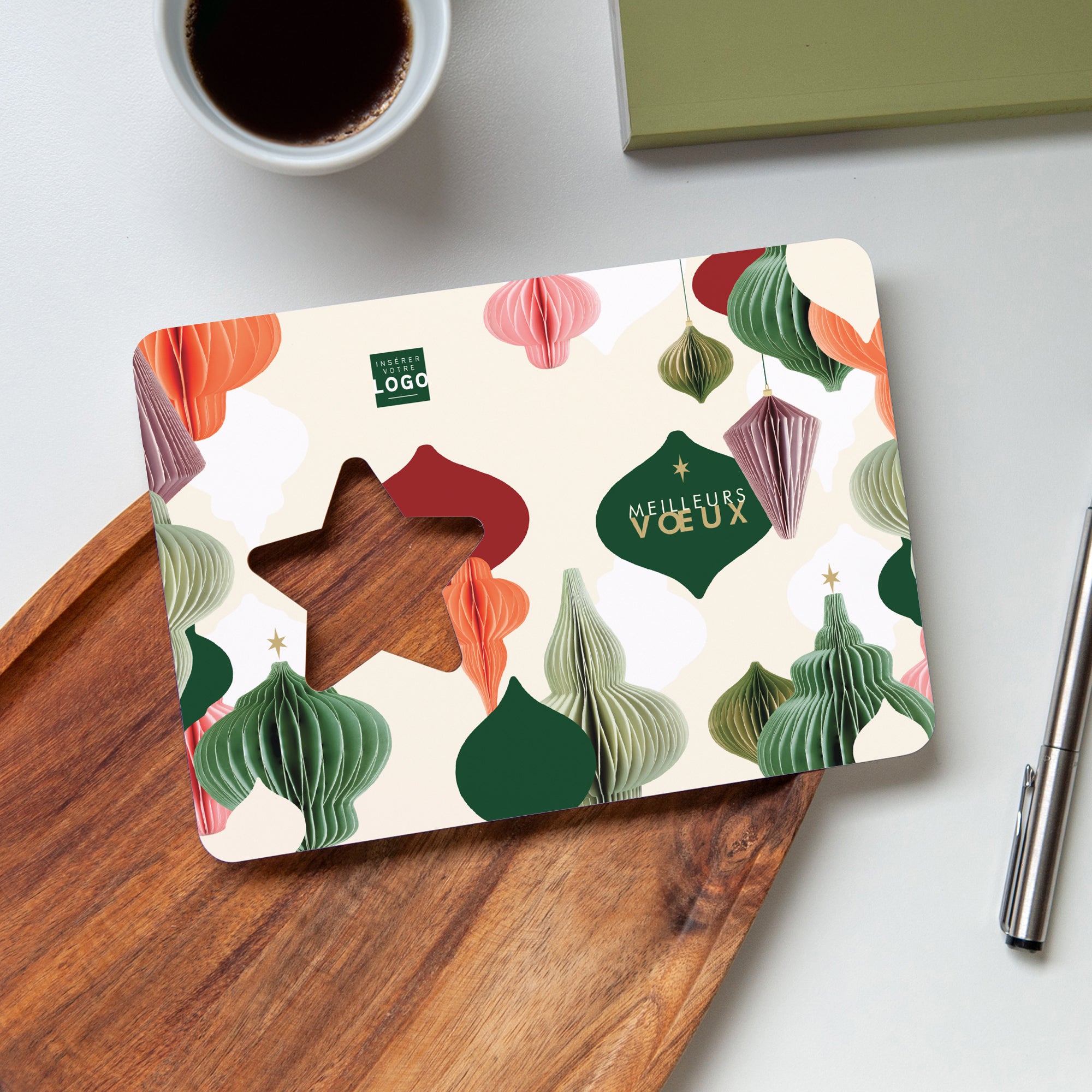 Lanternes en papier | Vœux professionnels • Carte de voeux photo N° 4
