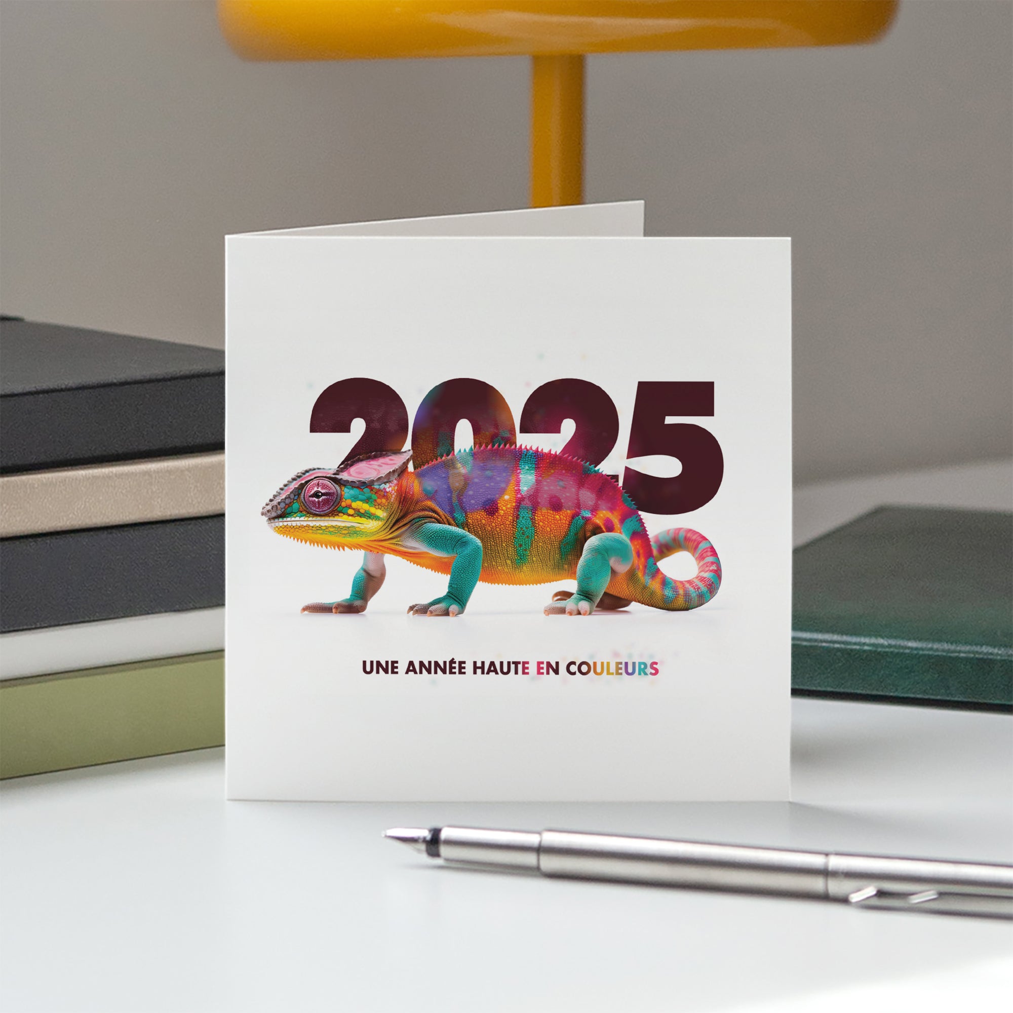 Caméléon multicolore | Vœux professionnels • Carte de voeux photo N° 5