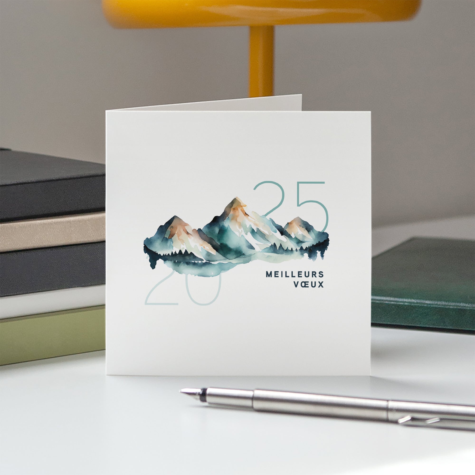 Montagnes graphiques | Vœux professionnels • Carte de voeux photo N° 5