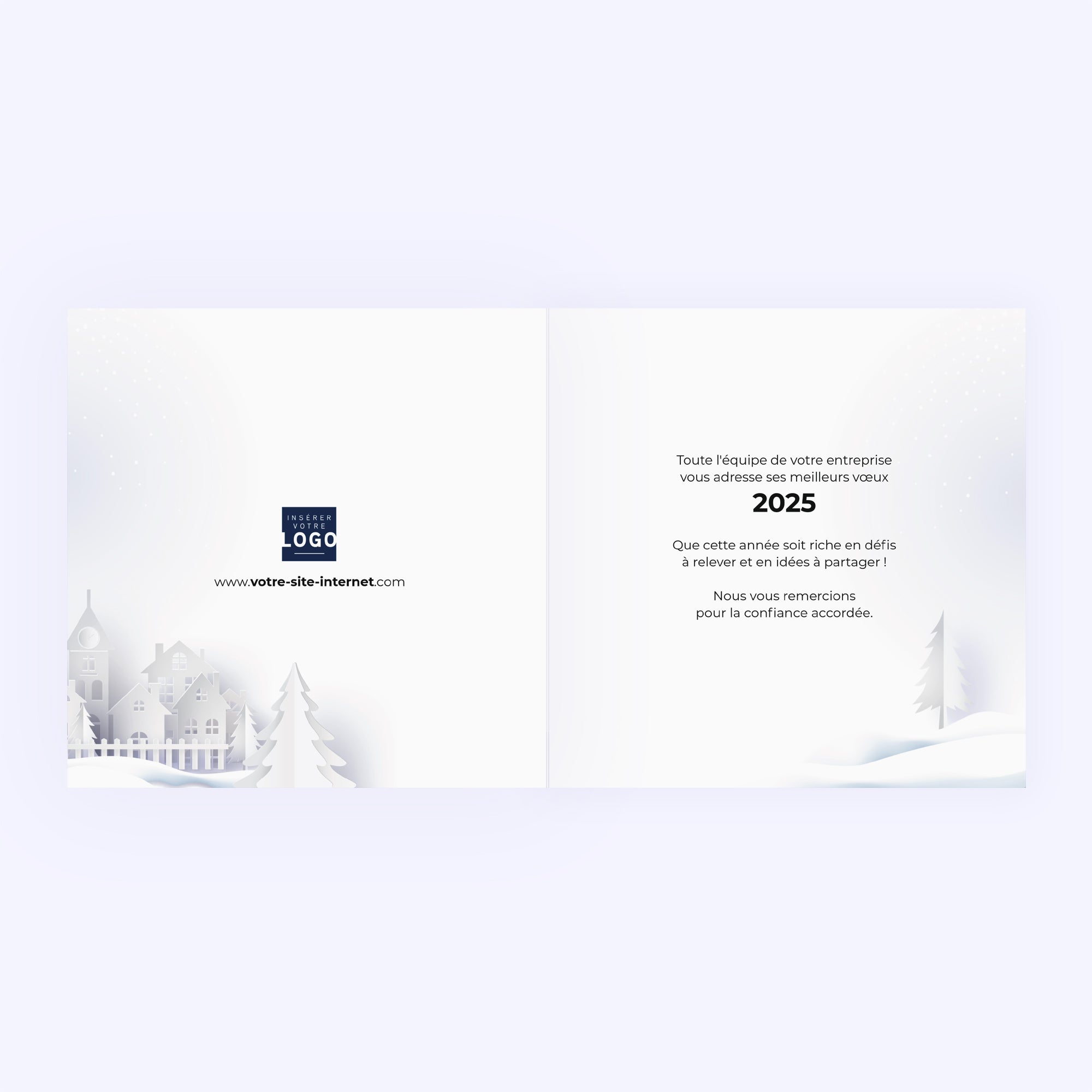 Village enneigé | Vœux professionnels • Carte de voeux photo N° 2