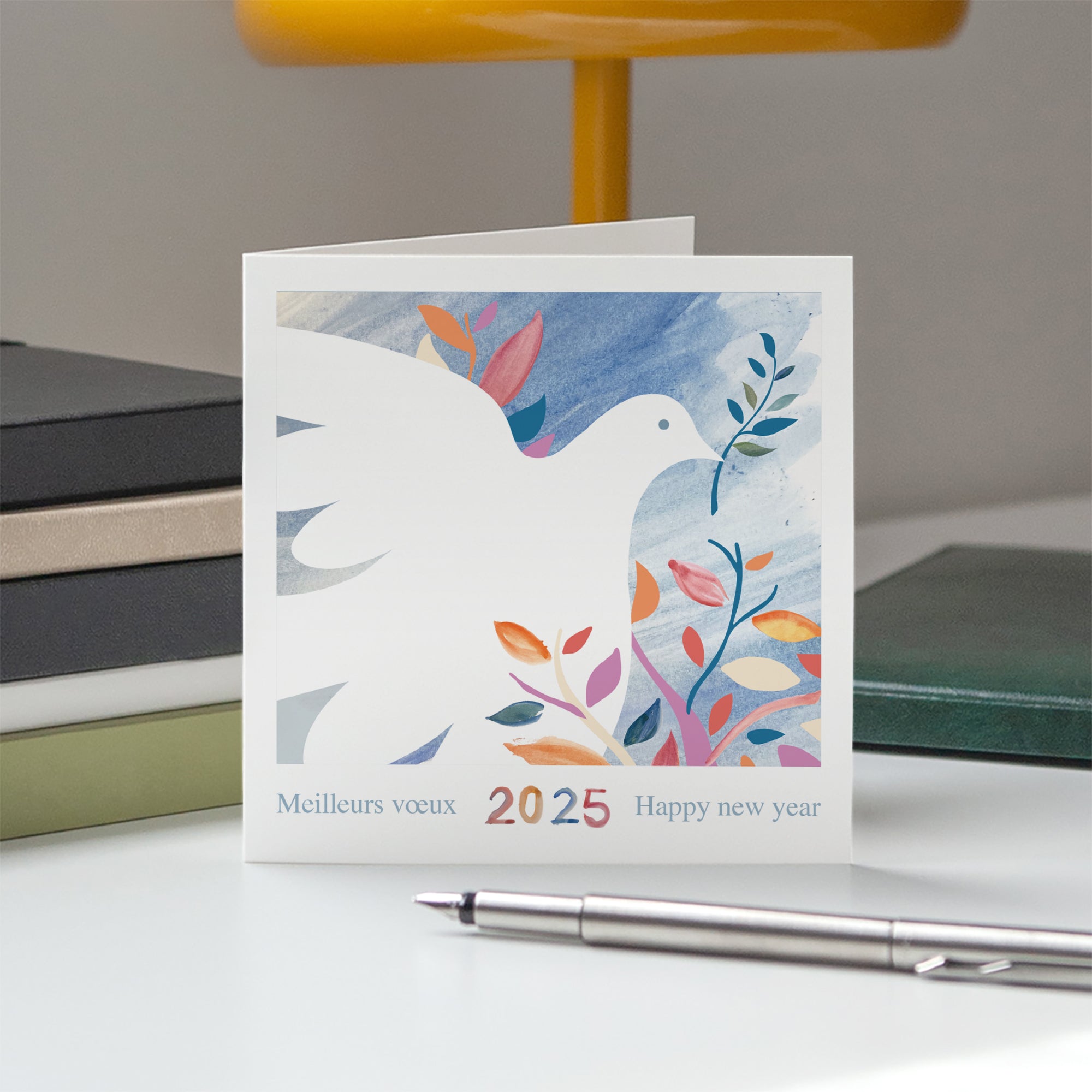 Colombe aquarelle | Vœux professionnels • Carte de voeux photo N° 5