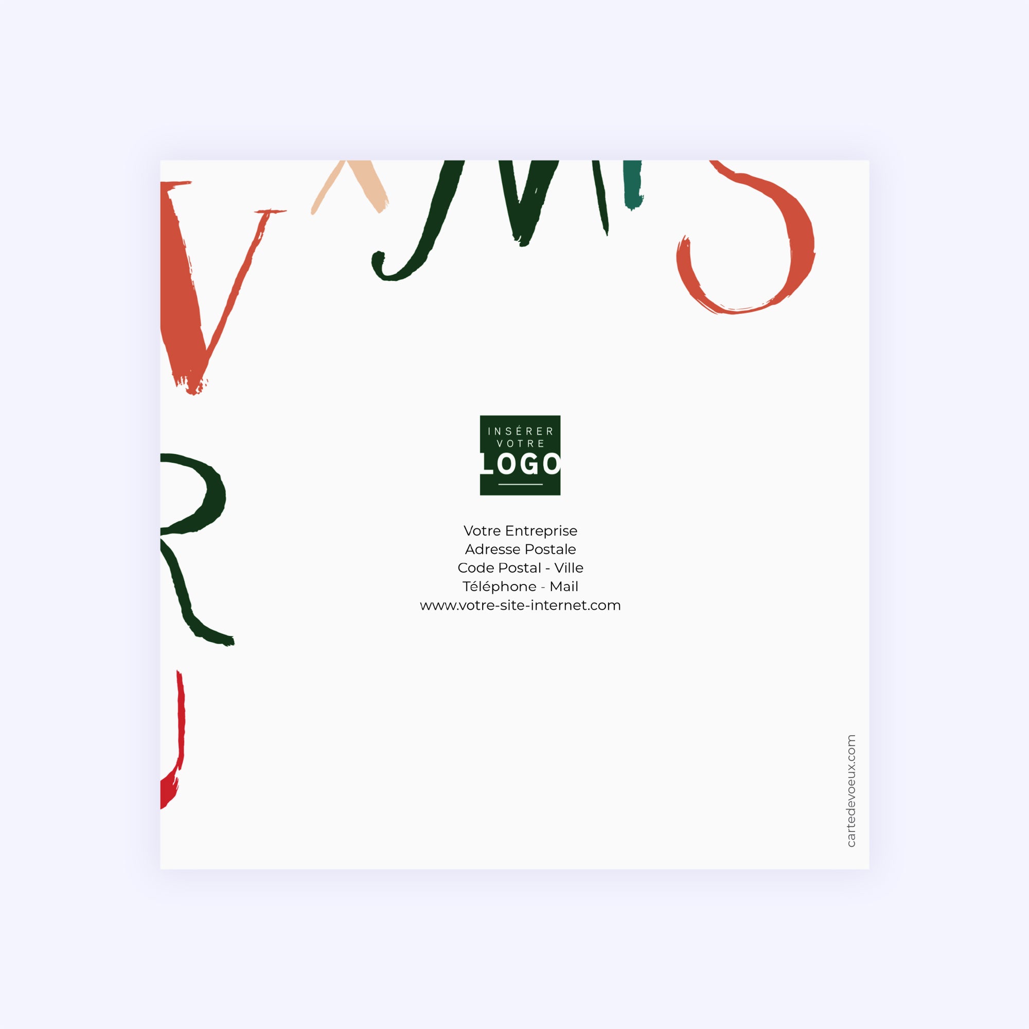 Calligraphie de Noël kraft | Vœux professionnels • Carte de voeux photo N° 3