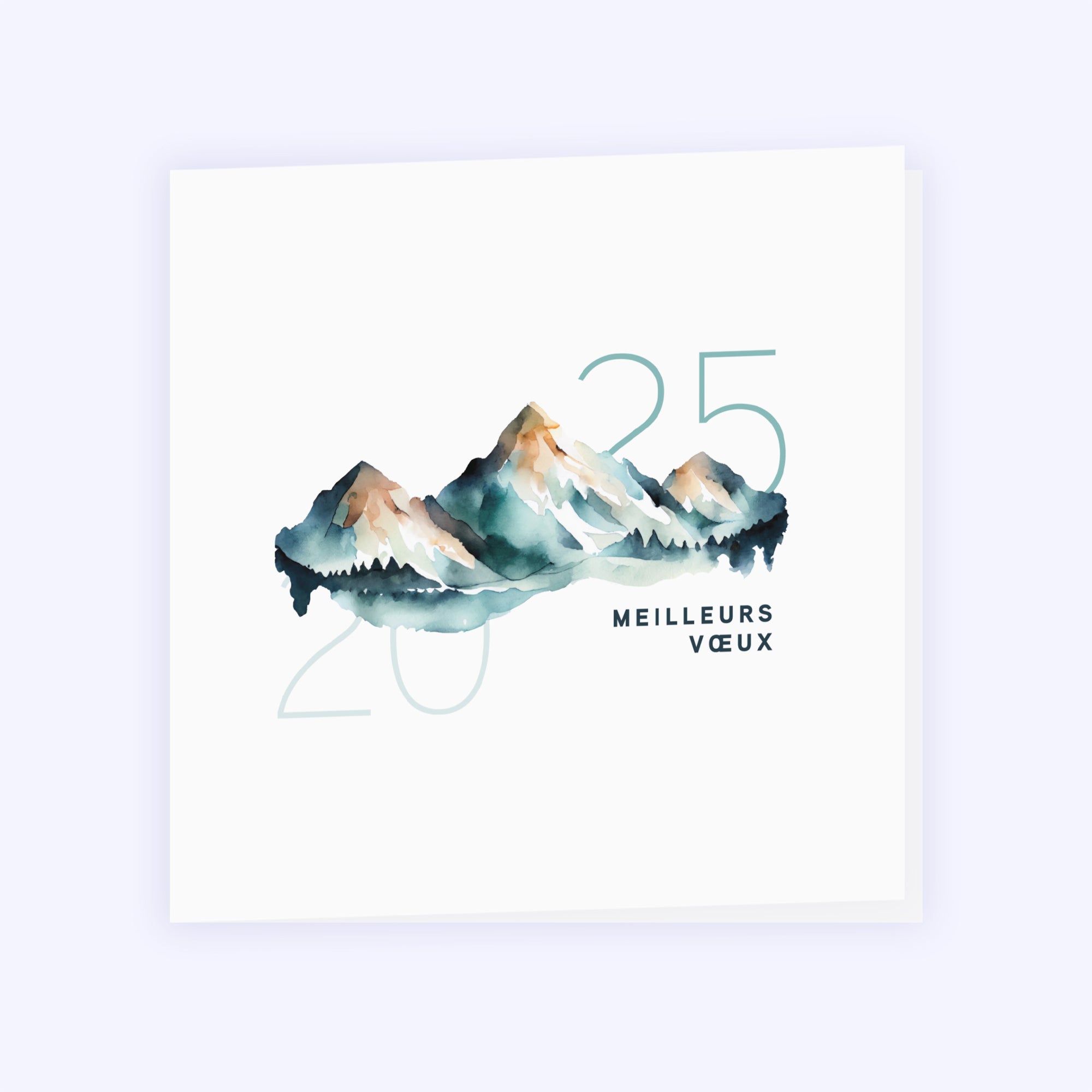 Montagnes graphiques | Vœux professionnels • Carte de voeux photo N° 1