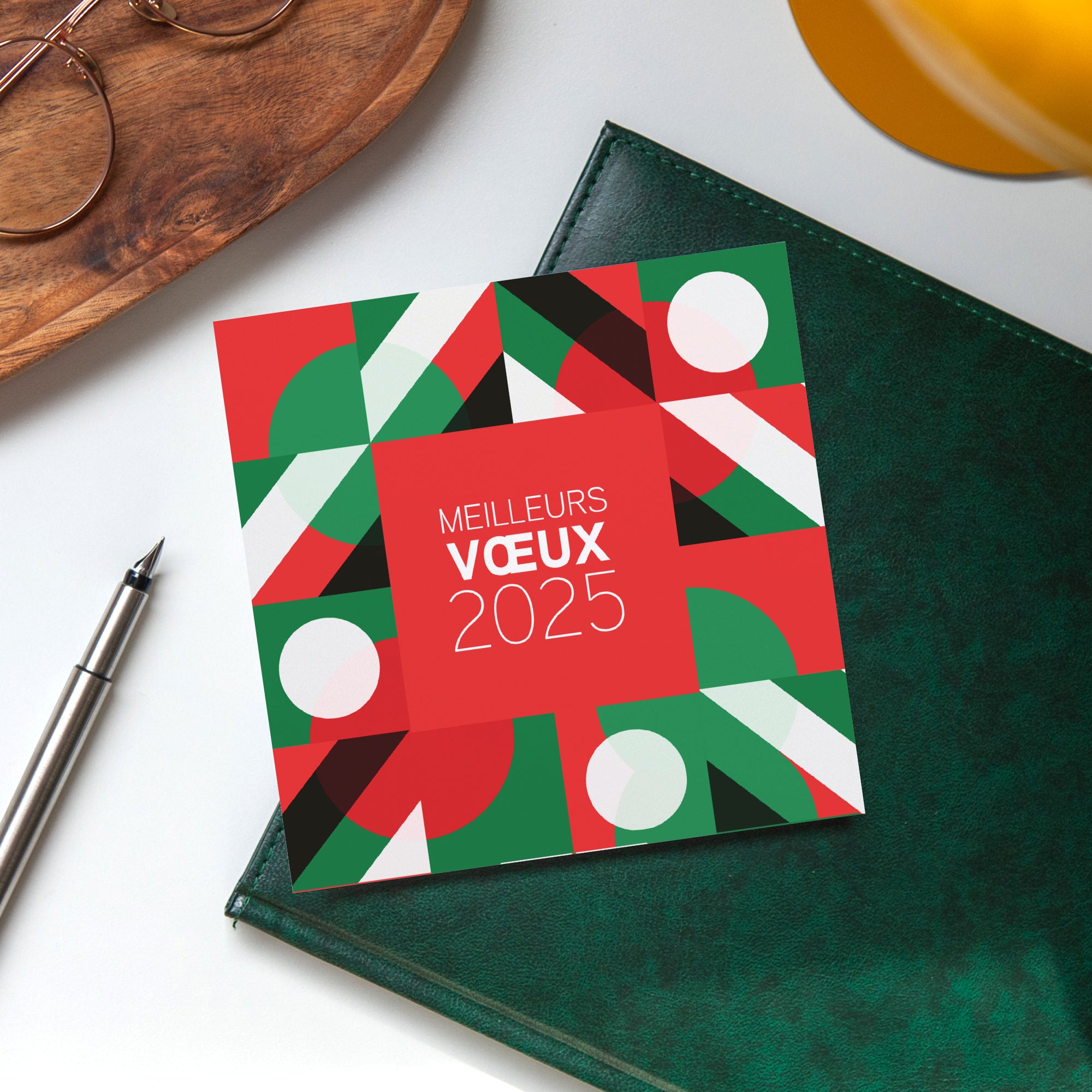 Christmas graphique | Vœux professionnels • Carte de voeux photo N° 4