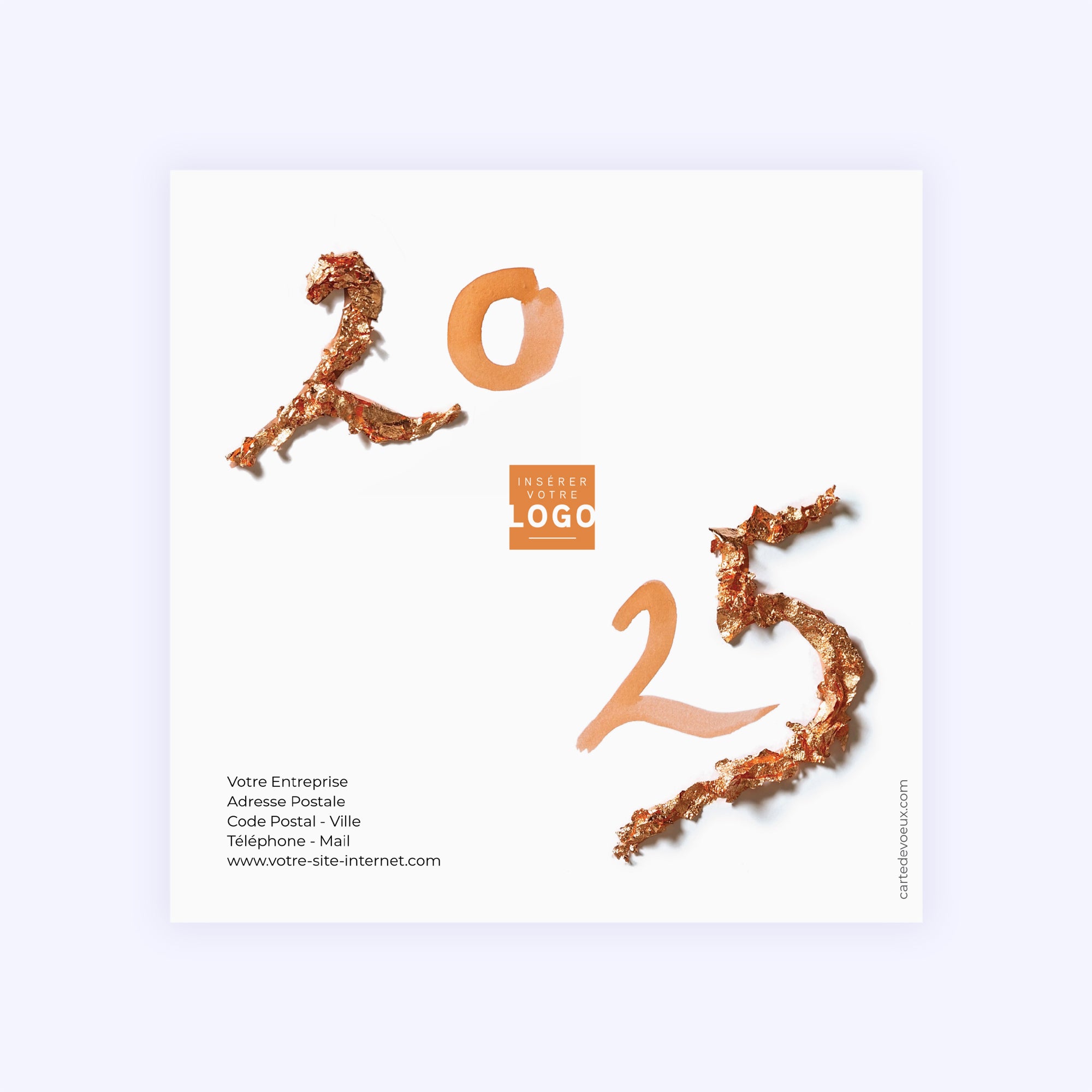 Feuilles de cuivre | Vœux professionnels • Carte de voeux photo N° 3