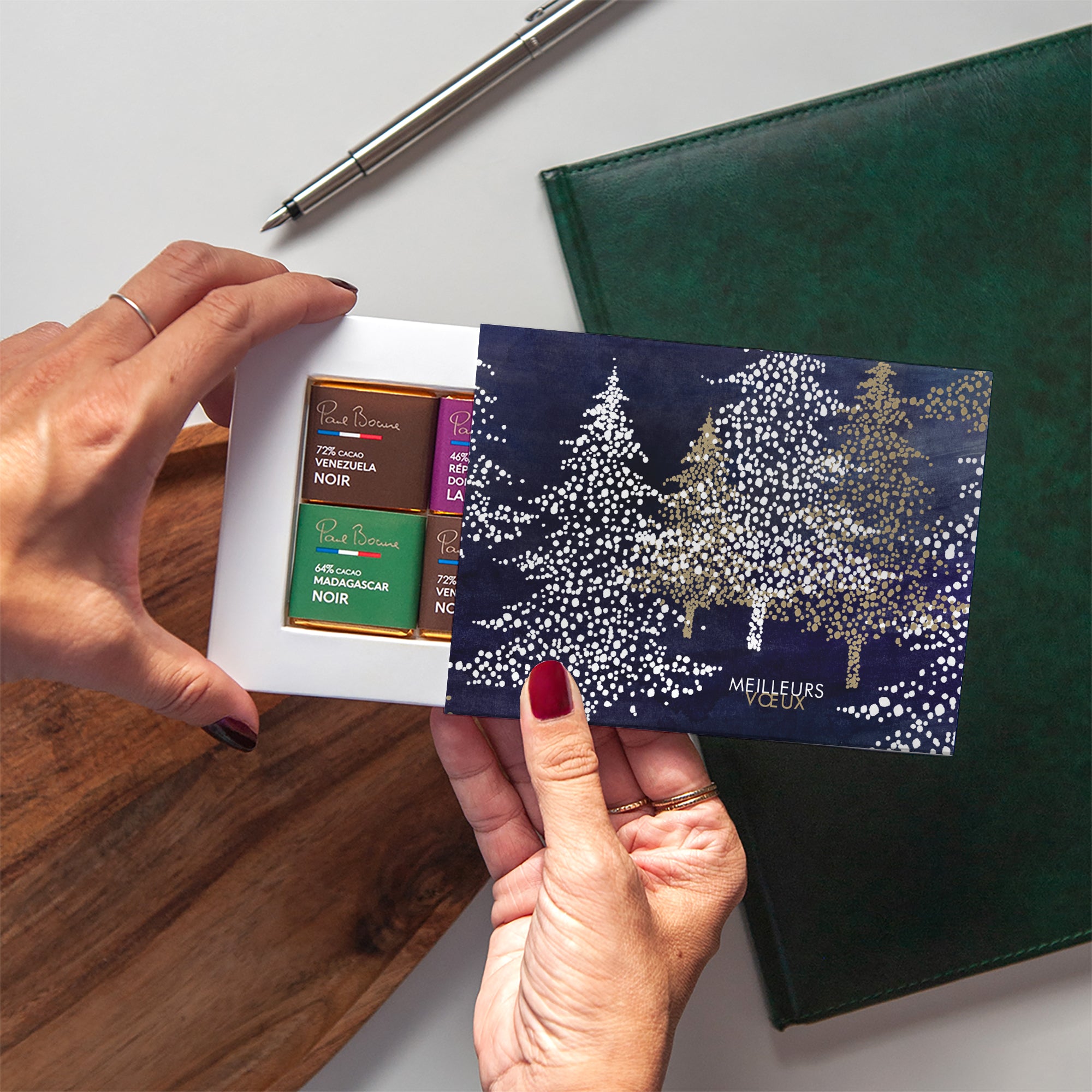 Forêt étincelante | Vœux professionnels • Carte chocolats photo N° 2