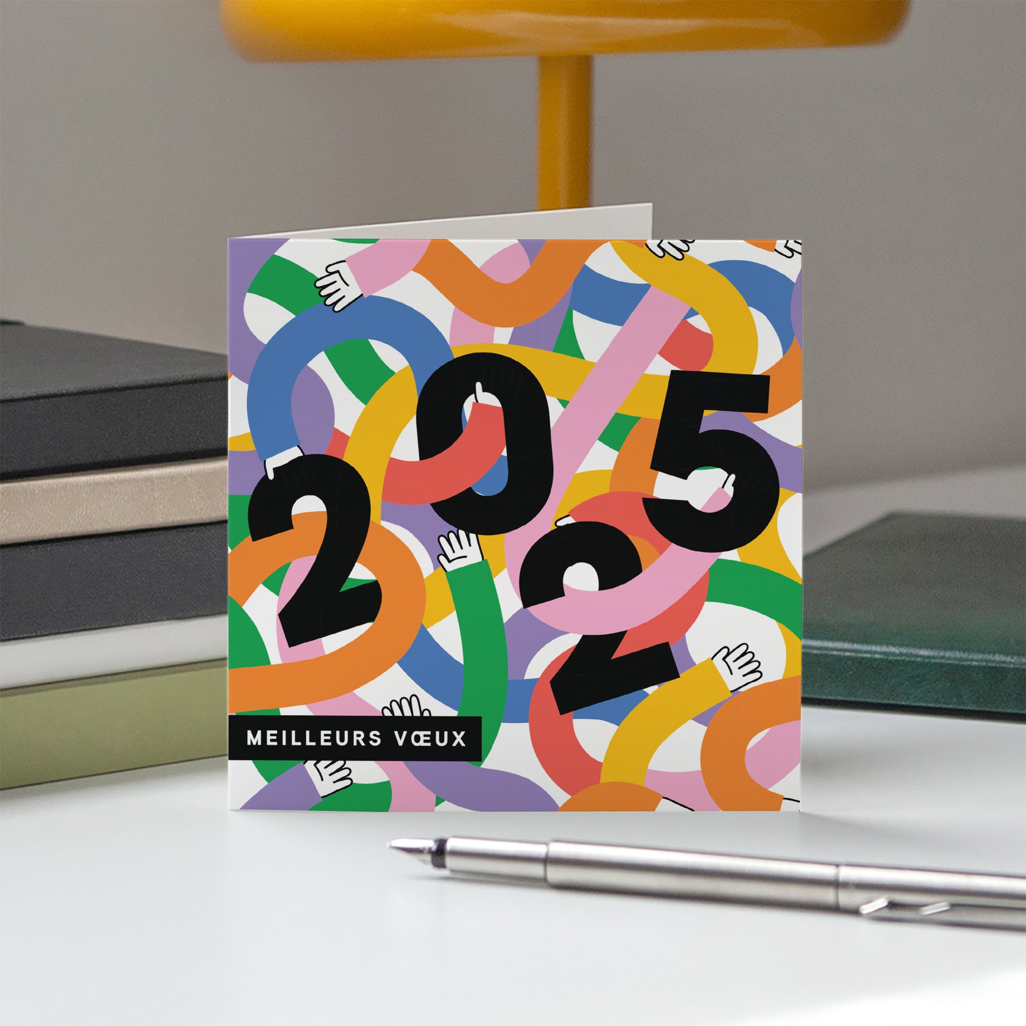 2025 en couleurs | Vœux professionnels • Carte de voeux photo N° 5