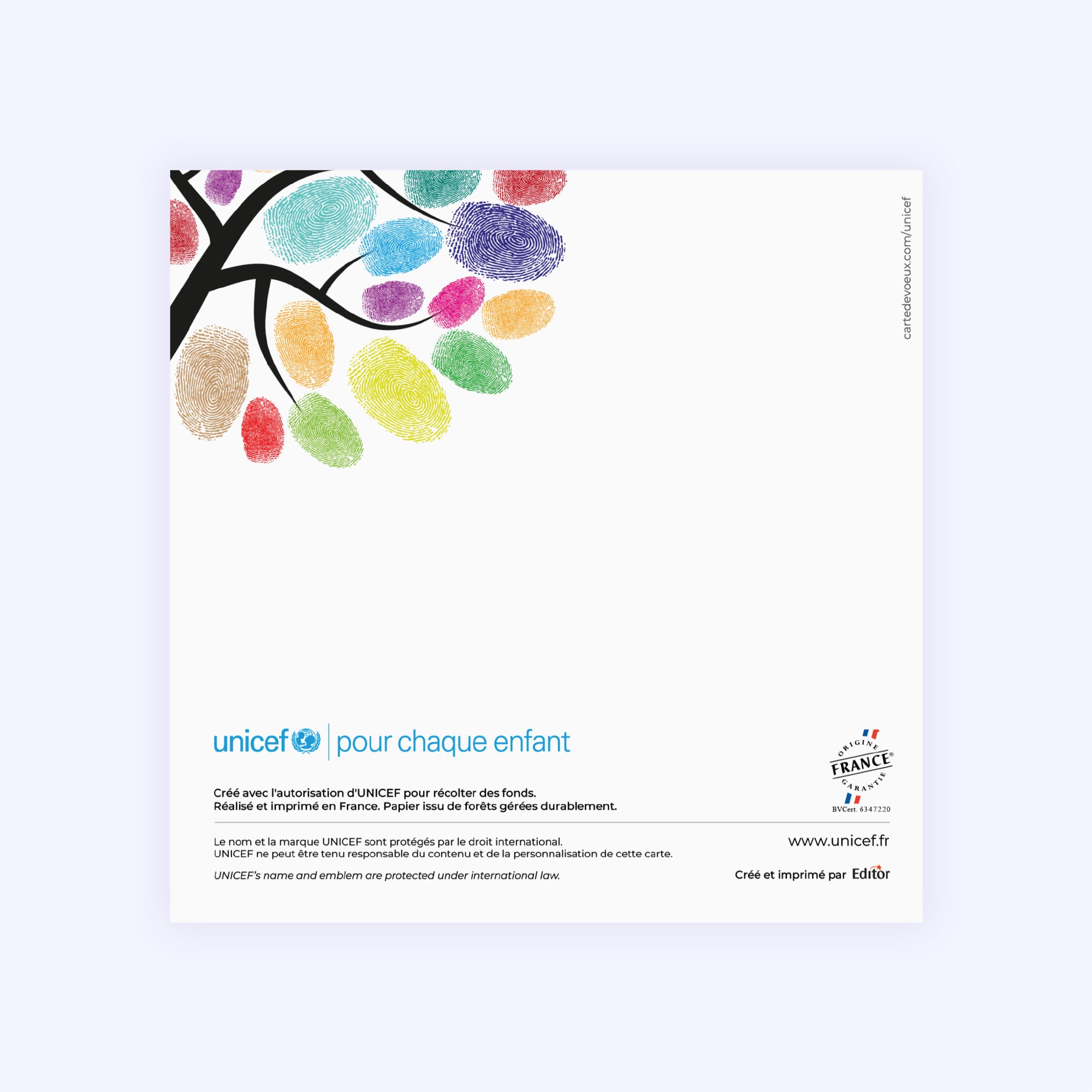 L'arbre aux empreintes | Vœux professionnels • Carte de voeux photo N° 3