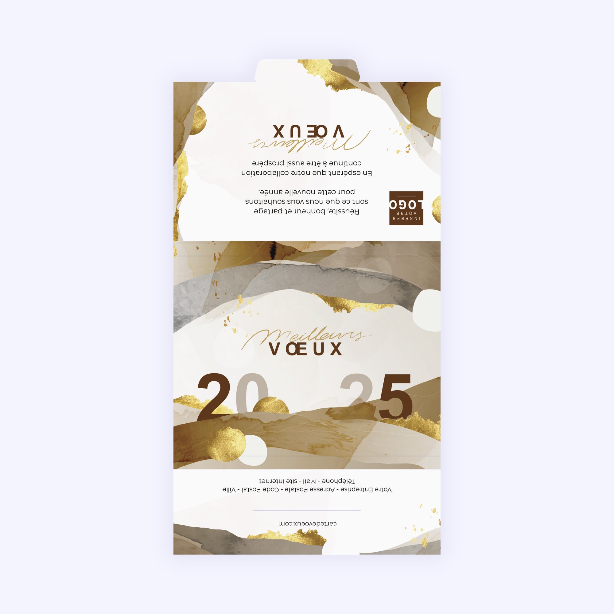 Golden abstraction | Vœux professionnels • Carte chocolats photo N° 3