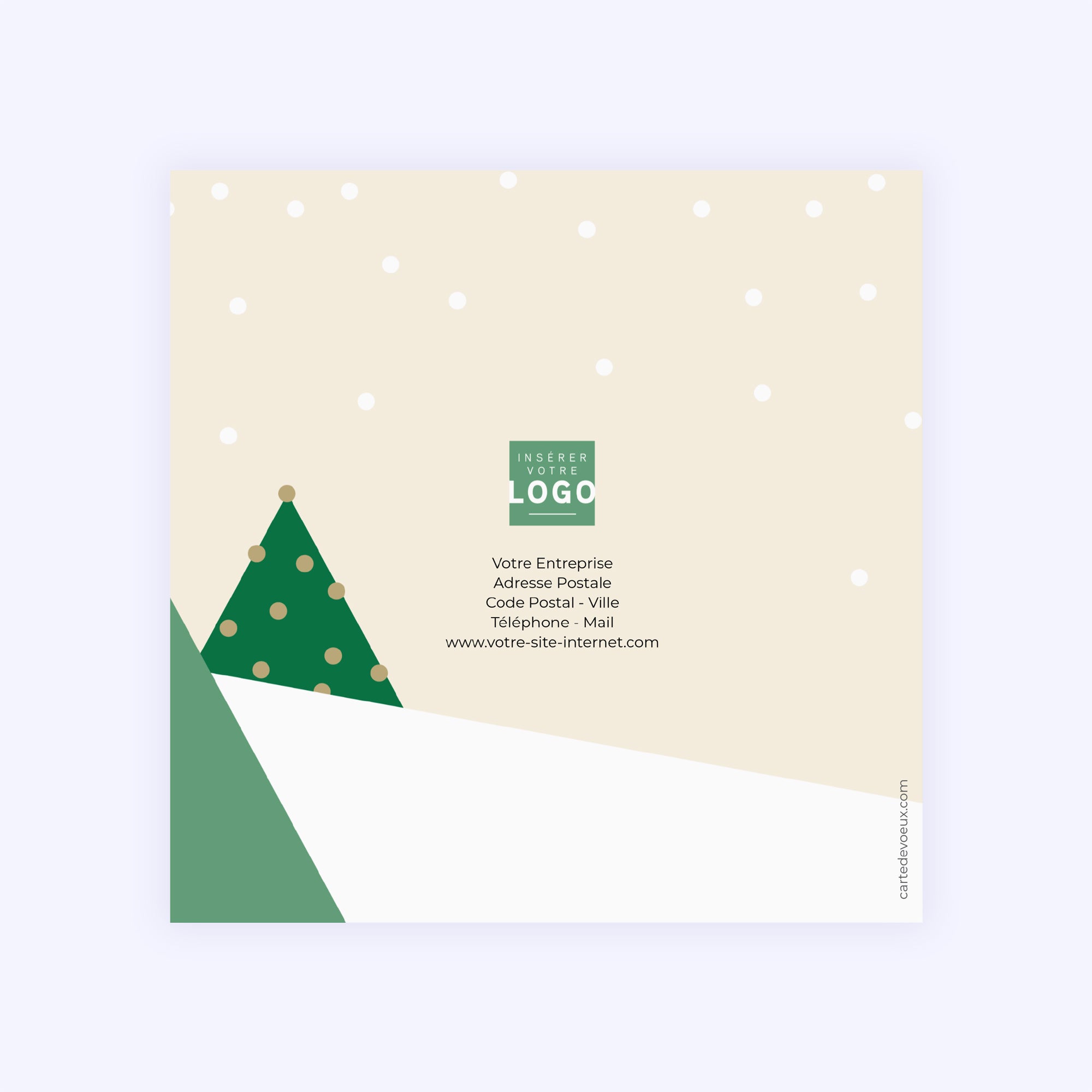 Sapin vert | Vœux professionnels • Carte de voeux photo N° 3