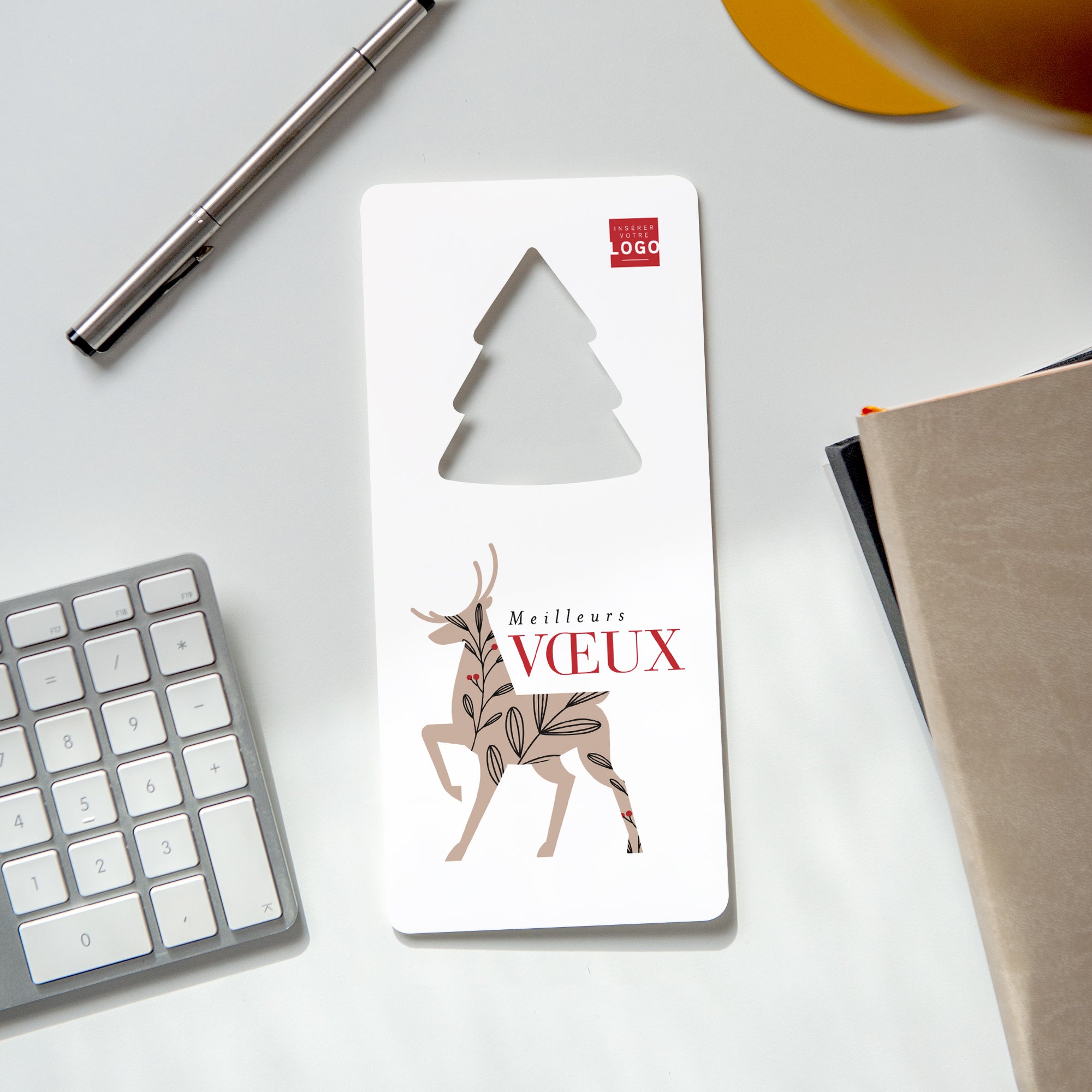 Renne de Noël | Vœux professionnels • Carte de voeux photo N° 4