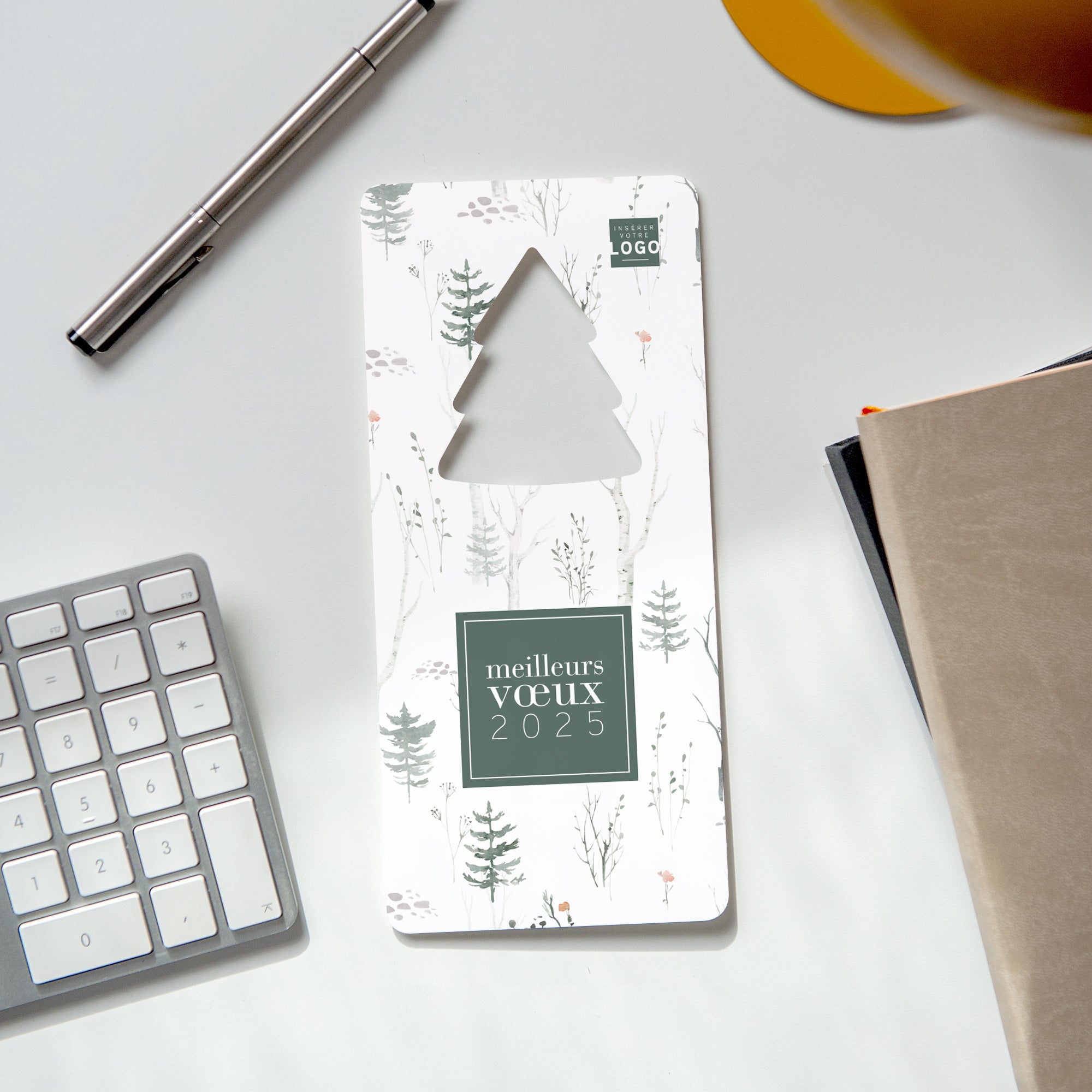 Forêt aquarelle | Vœux professionnels • Carte de voeux photo N° 4