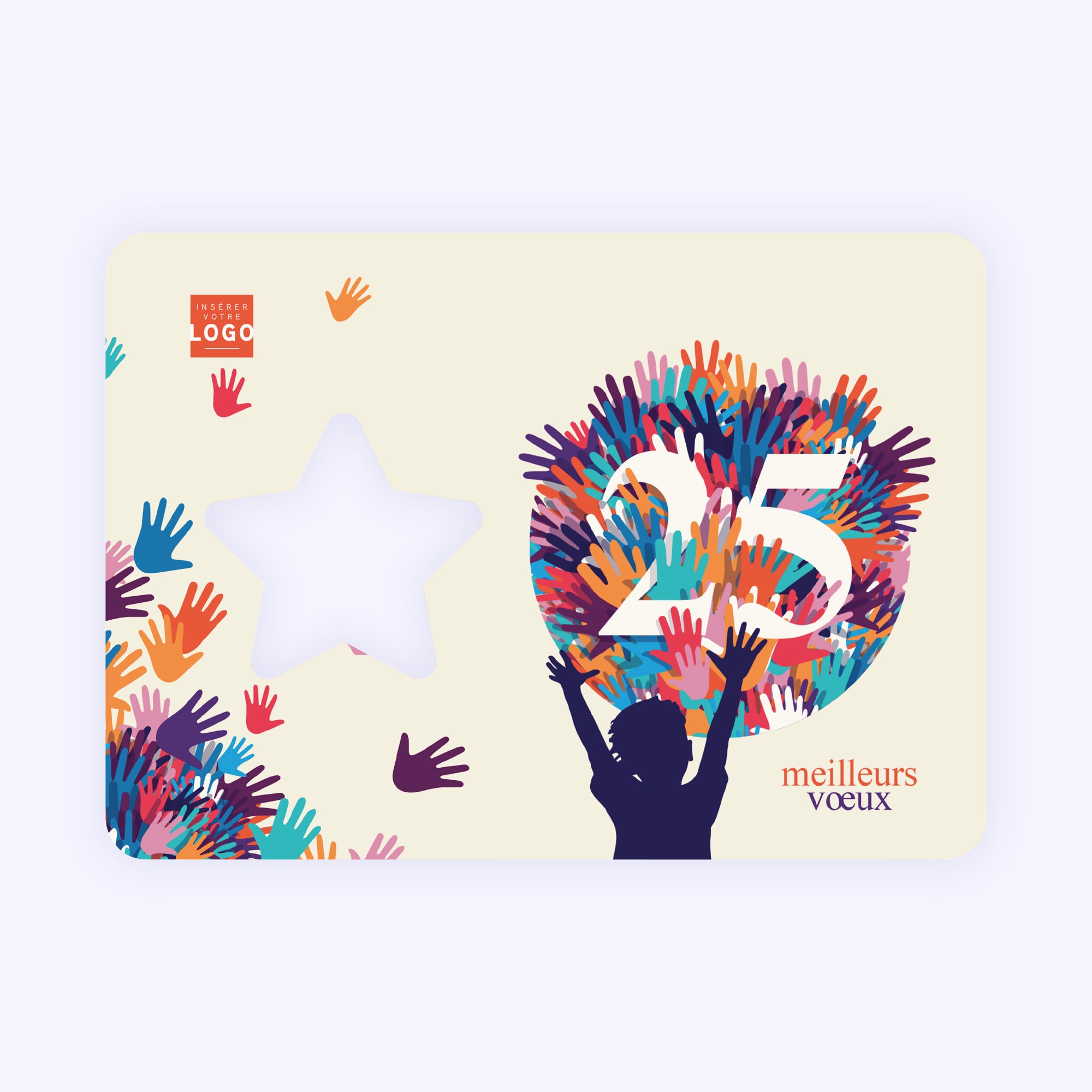 Tous avec moi | Vœux professionnels • Carte de voeux photo N° 1