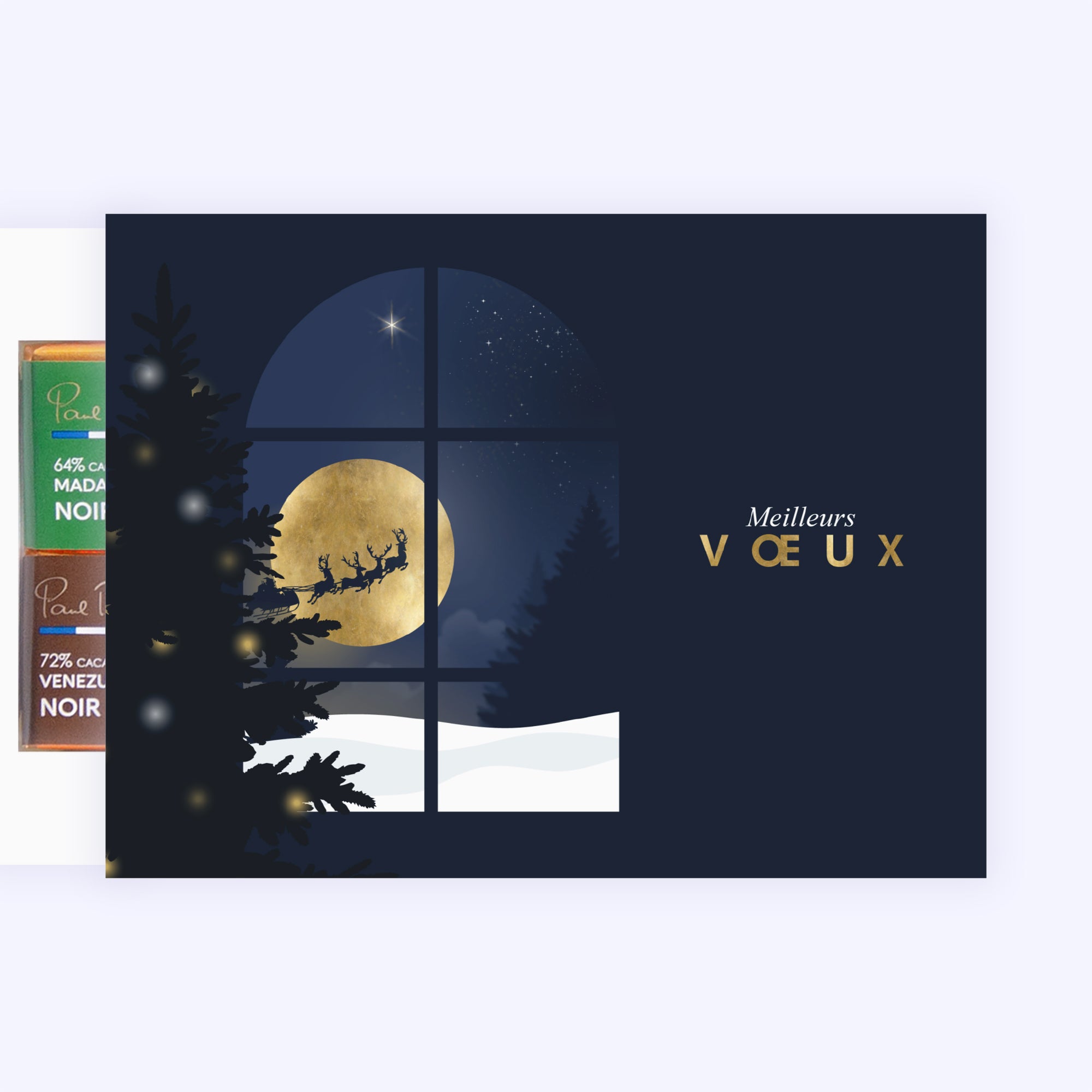 Passage nocturne | Vœux professionnels • Carte chocolats photo N° 1