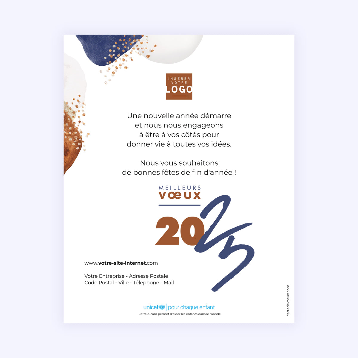 Abstraction marine | Vœux professionnels • Carte virtuelle photo N° 1
