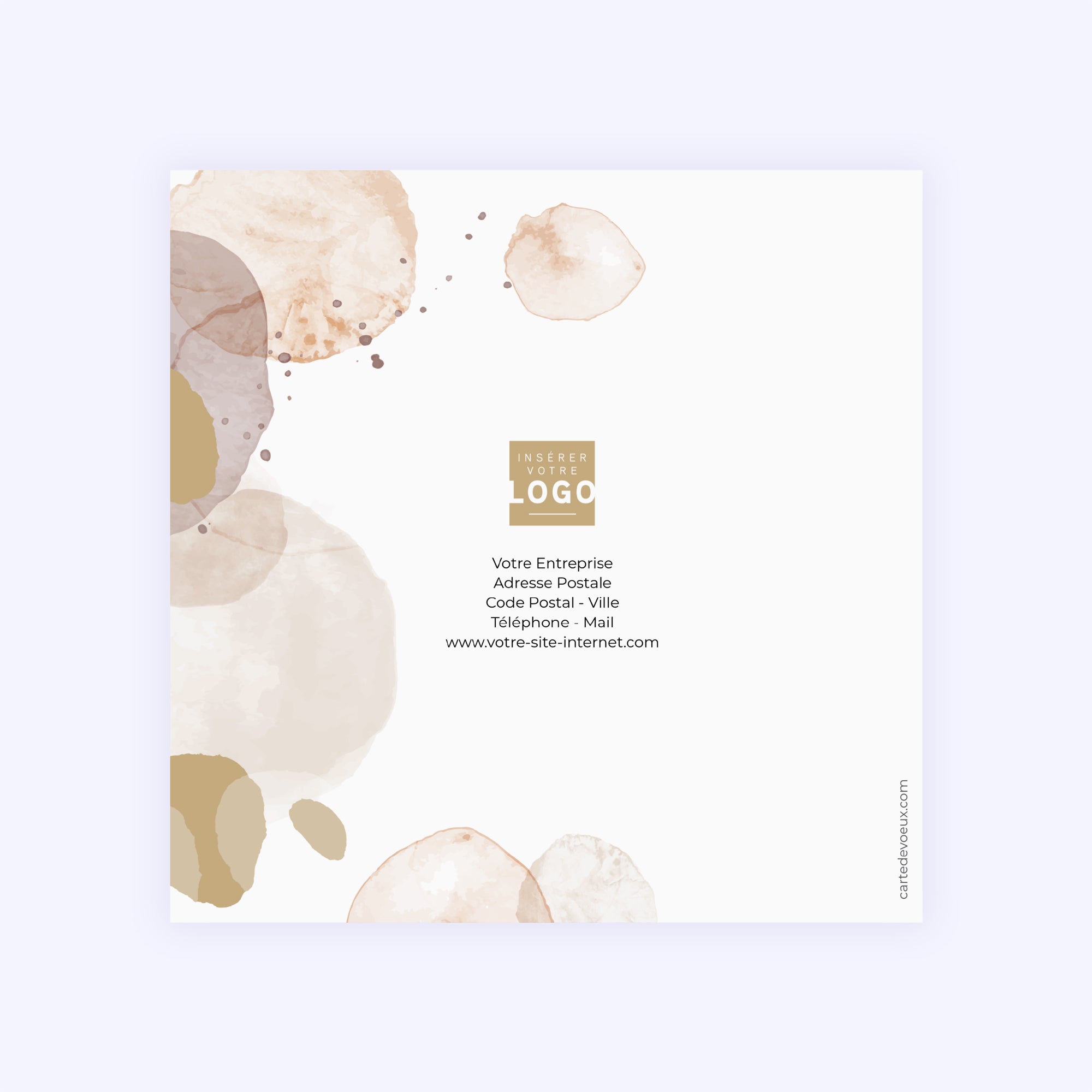 Cercles aquarelle | Vœux professionnels • Carte de voeux photo N° 3