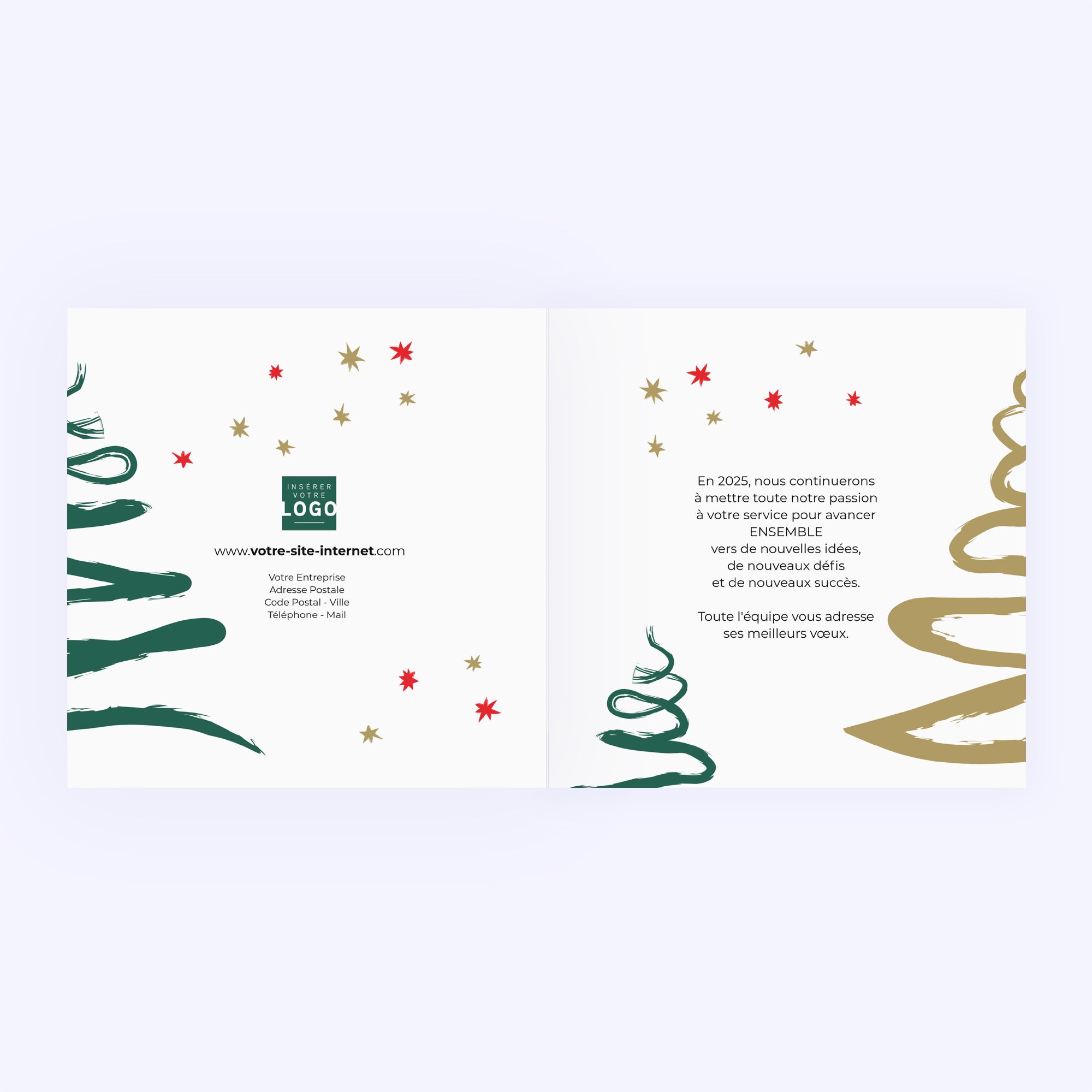 Sapin à la main | Vœux professionnels • Carte de voeux photo N° 2
