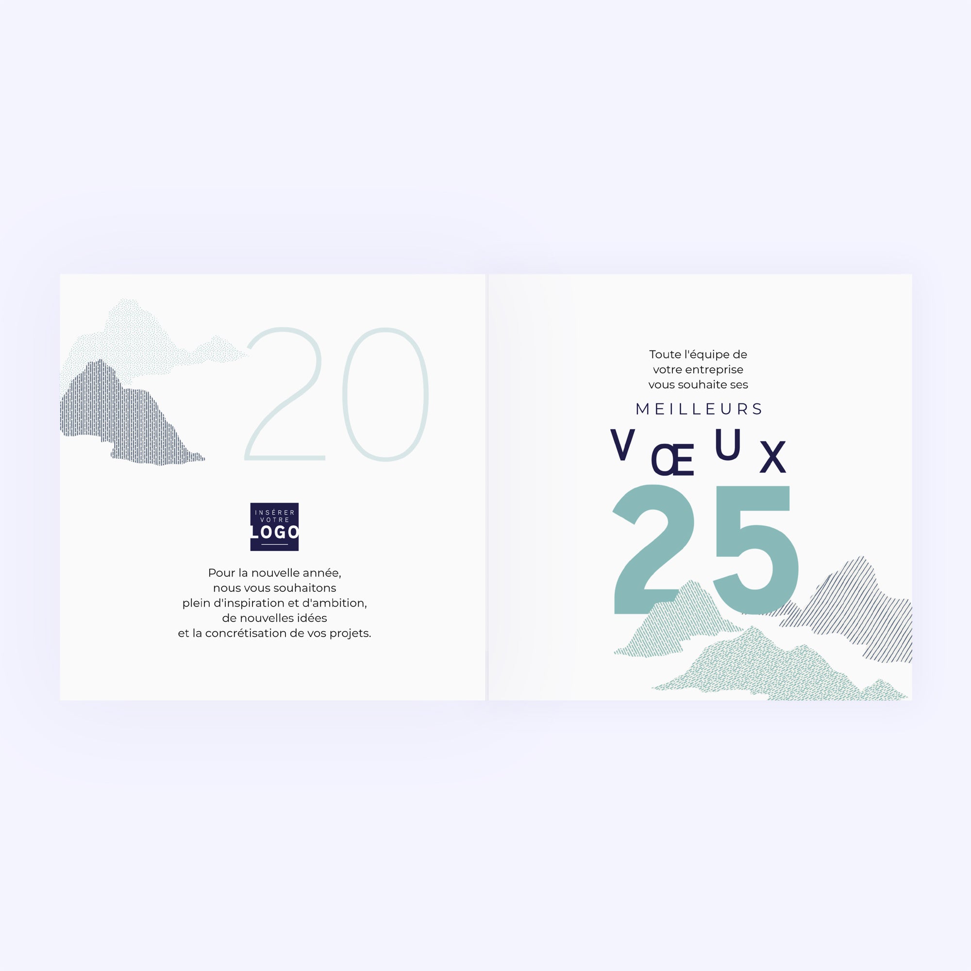 Reliefs graphiques | Vœux professionnels • Carte de voeux photo N° 2