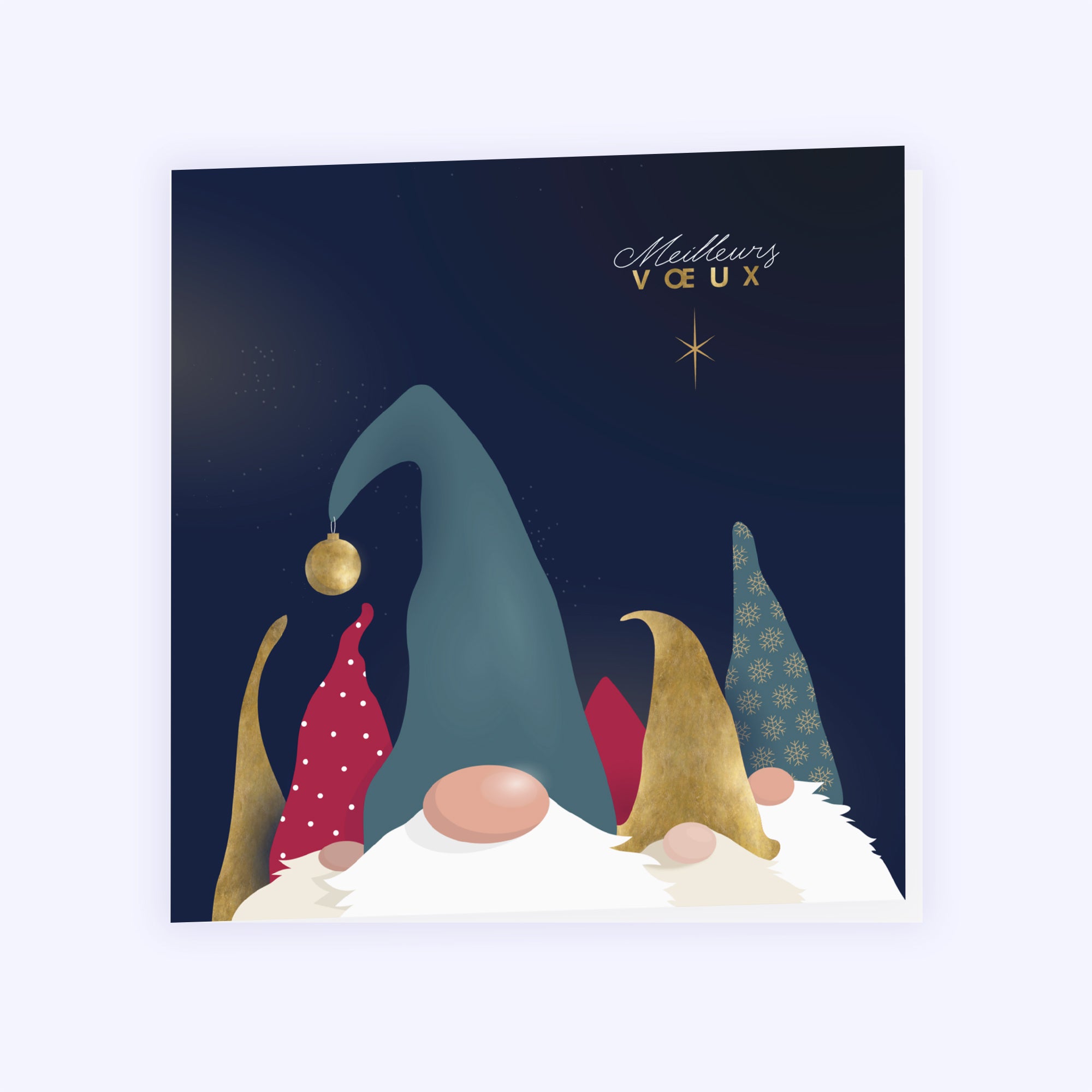 Gnomes de Noël | Vœux professionnels • Carte de voeux photo N° 1