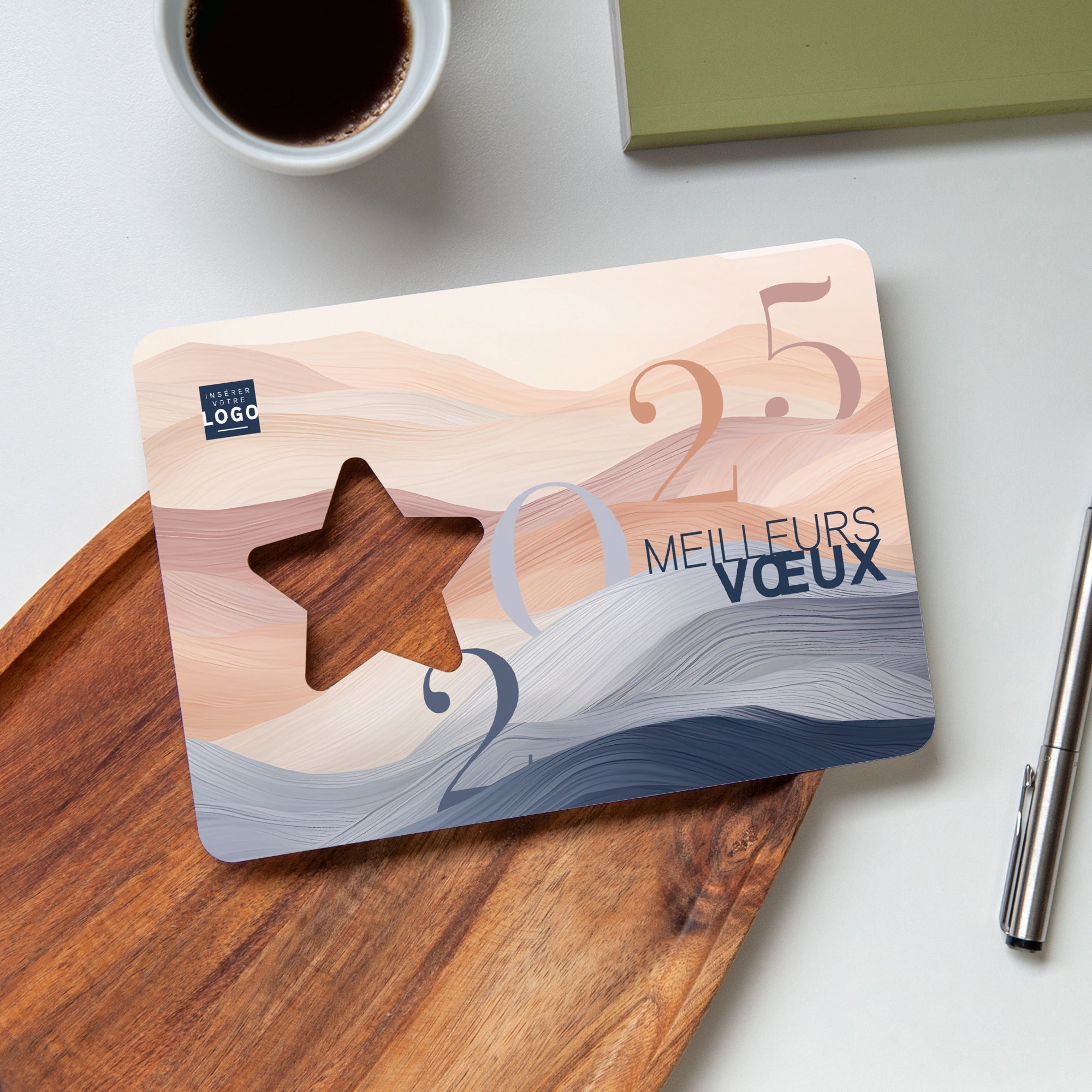 Douces vagues | Vœux professionnels • Carte de voeux photo N° 4