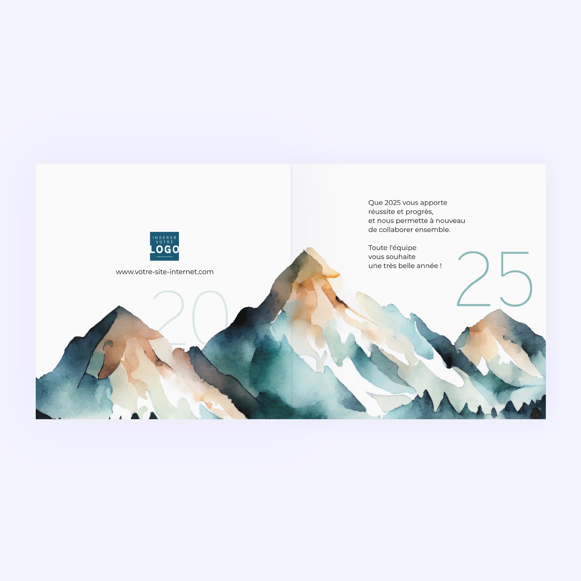 Montagnes graphiques | Vœux professionnels • Carte de voeux photo N° 2