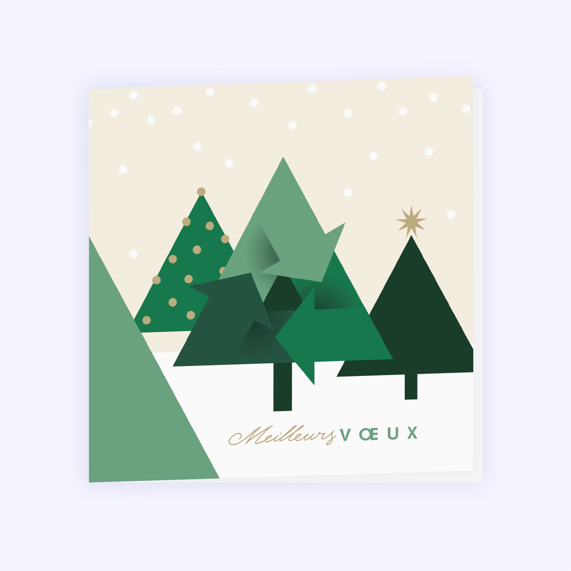 Sapin vert | Vœux professionnels • Carte de voeux photo N° 1