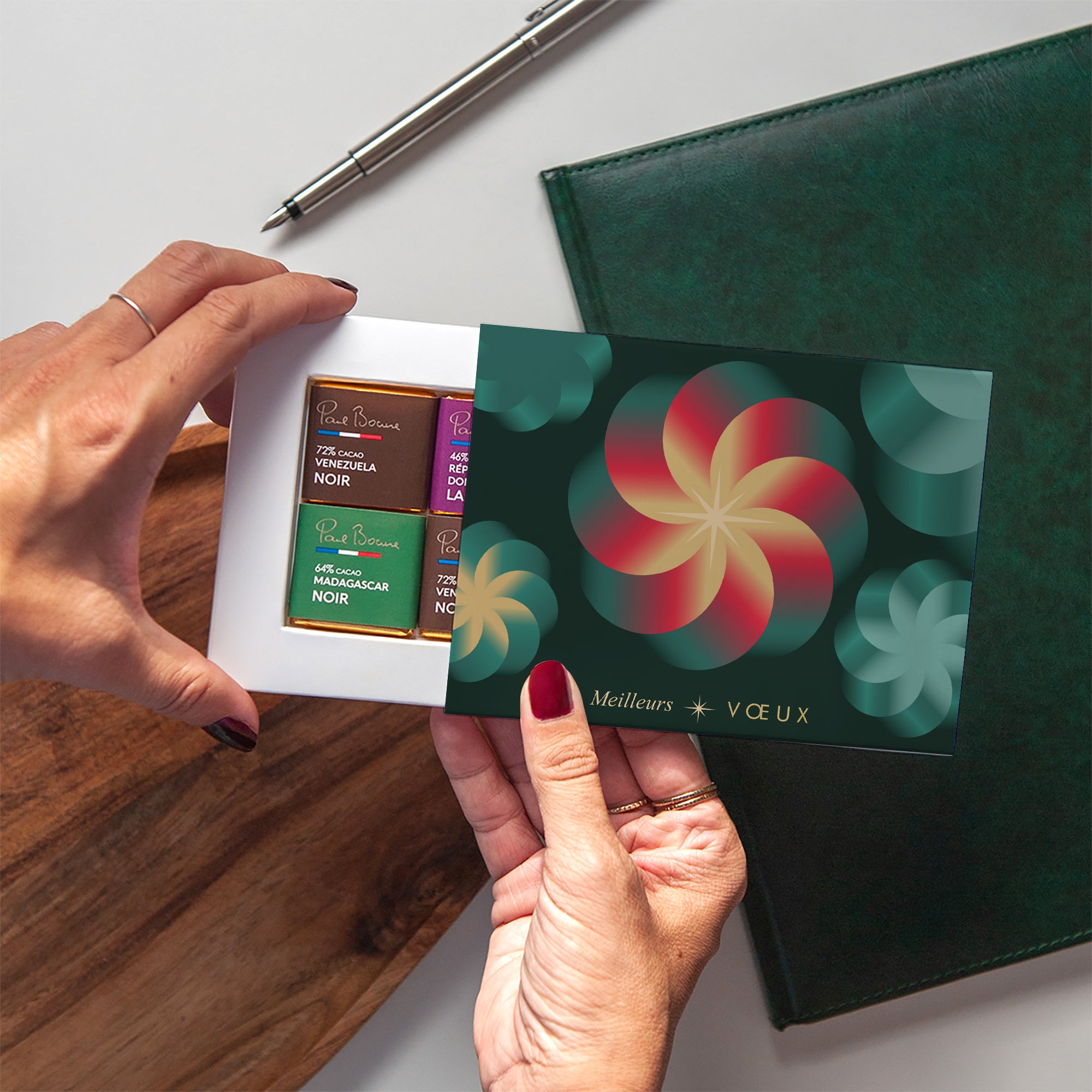 Rosace | Vœux professionnels • Carte chocolats photo N° 2