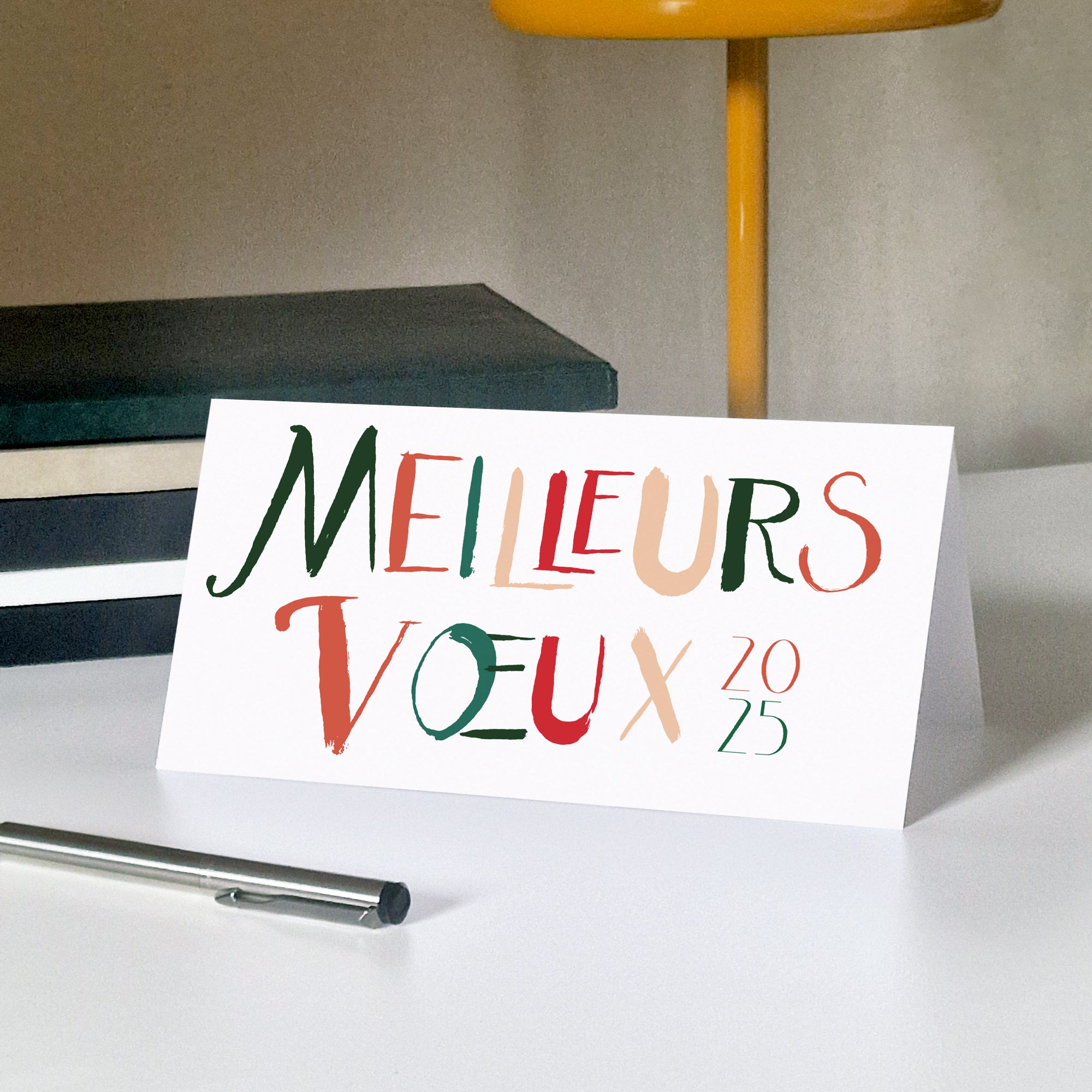 Calligraphie de Noël | Vœux professionnels • Carte de voeux photo N° 5