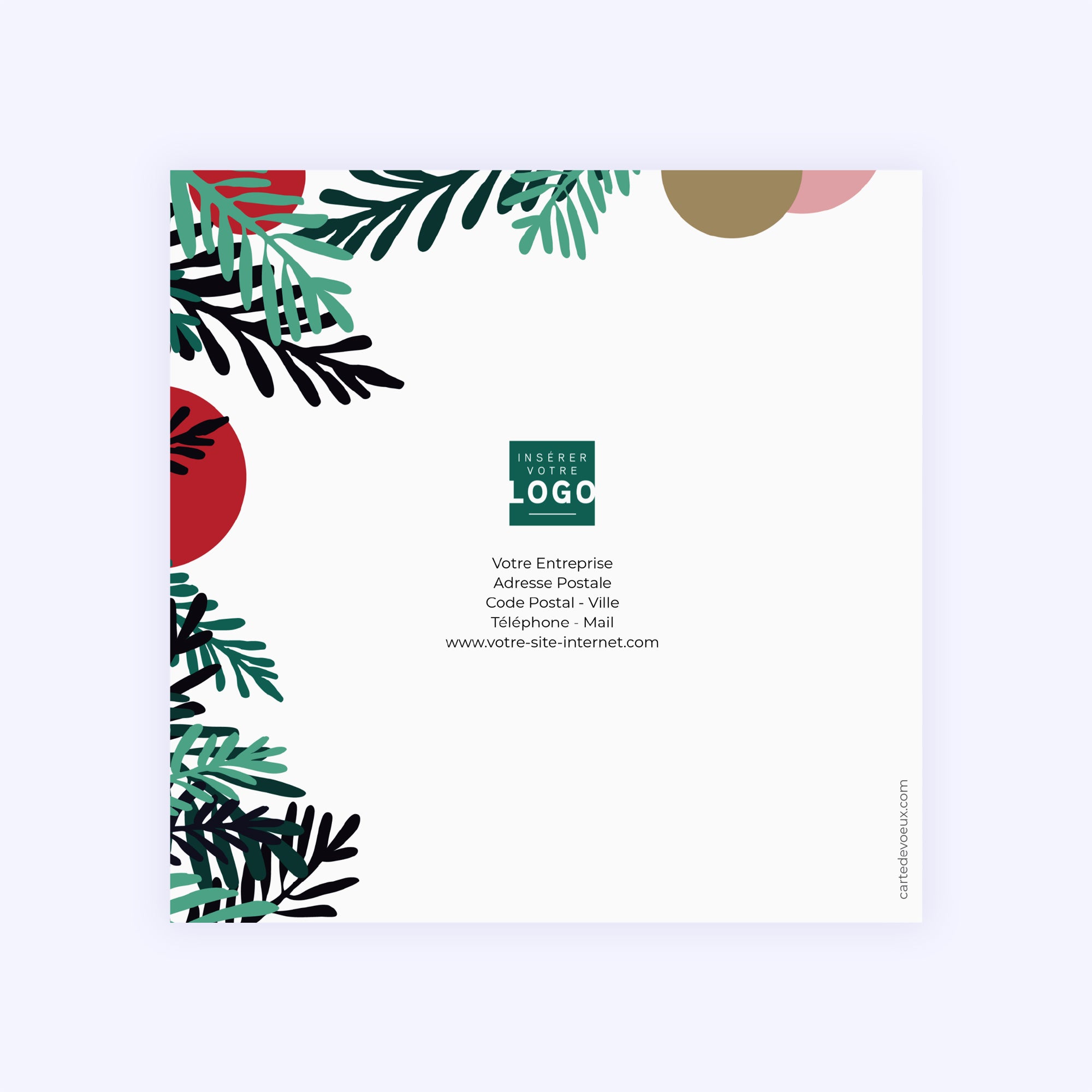 La boule rouge | Vœux professionnels • Carte de voeux photo N° 3