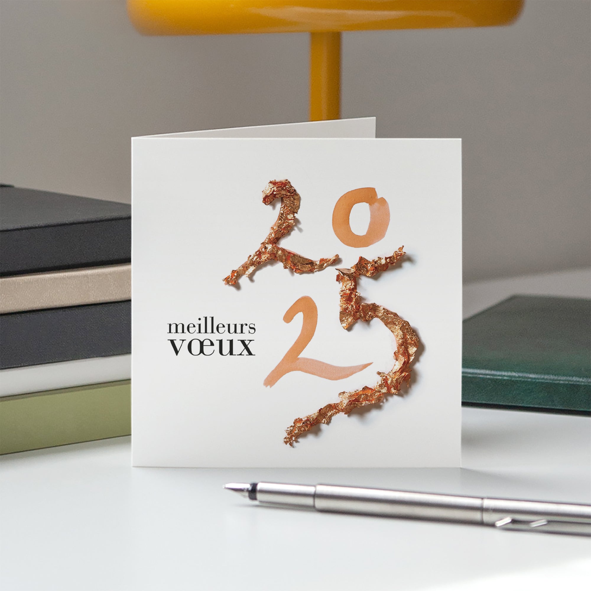 Feuilles de cuivre | Vœux professionnels • Carte de voeux photo N° 5
