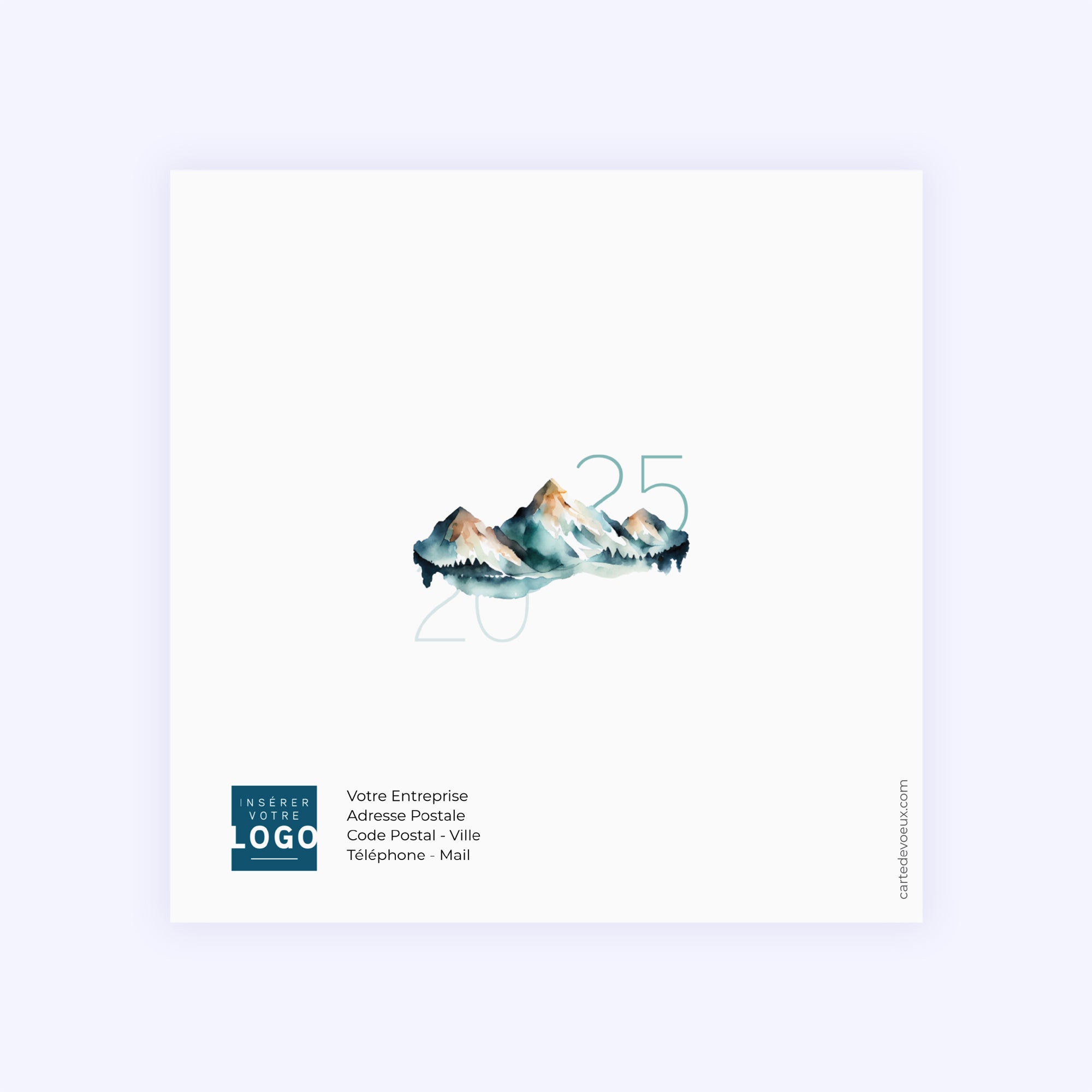 Montagnes graphiques | Vœux professionnels • Carte de voeux photo N° 3