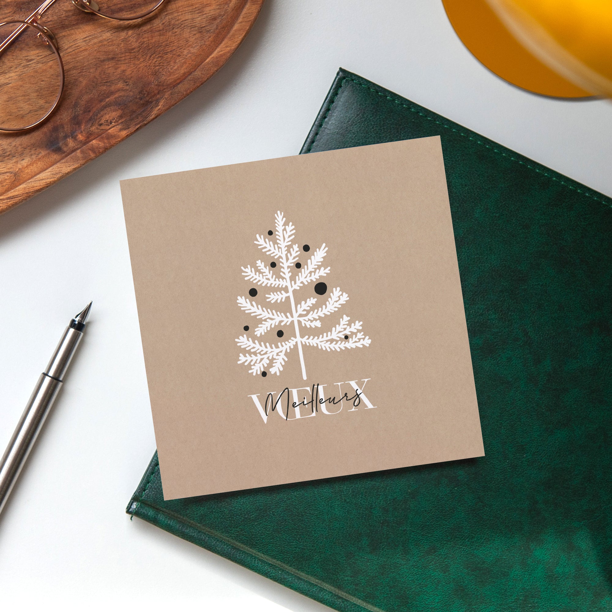 Graphique kraft | Vœux professionnels • Carte de voeux photo N° 4