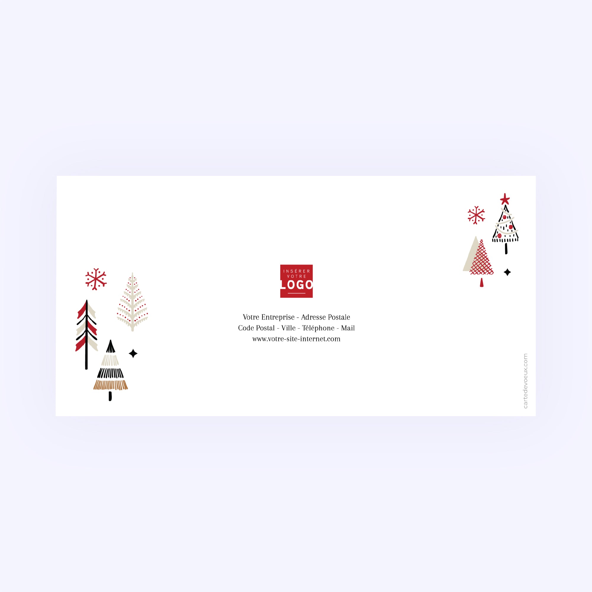 Sapins stylisés | Vœux professionnels • Carte de voeux photo N° 3