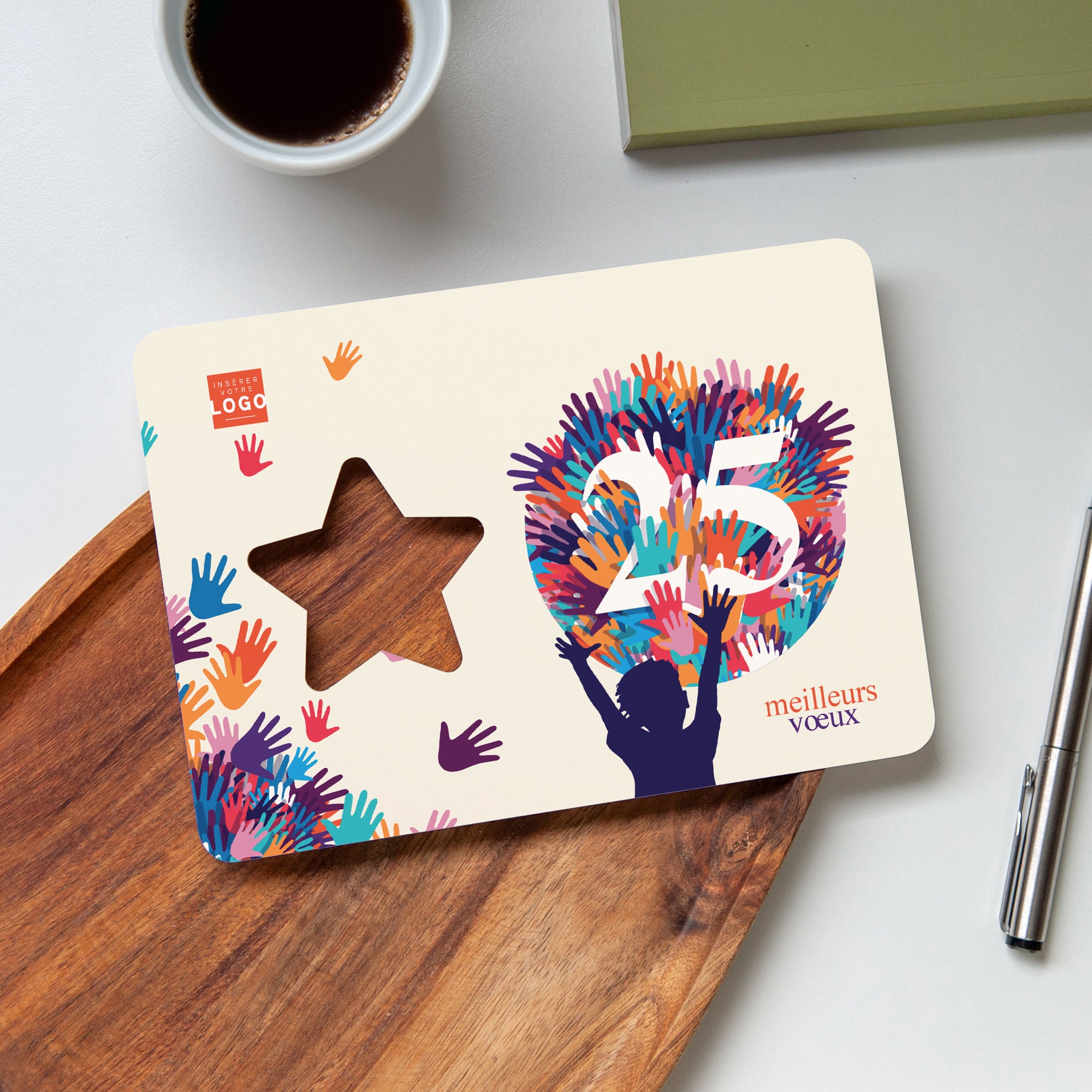 Tous avec moi | Vœux professionnels • Carte de voeux photo N° 4