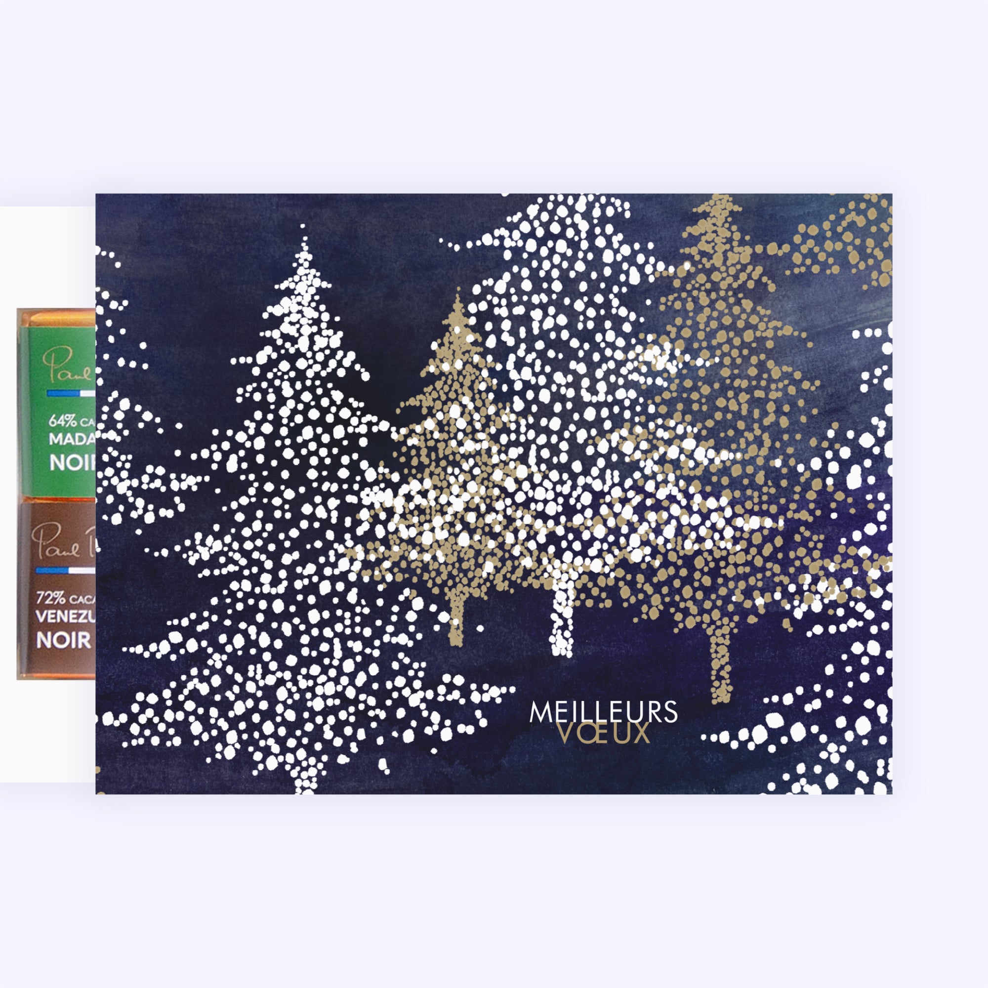 Forêt étincelante | Vœux professionnels • Carte chocolats photo N° 1