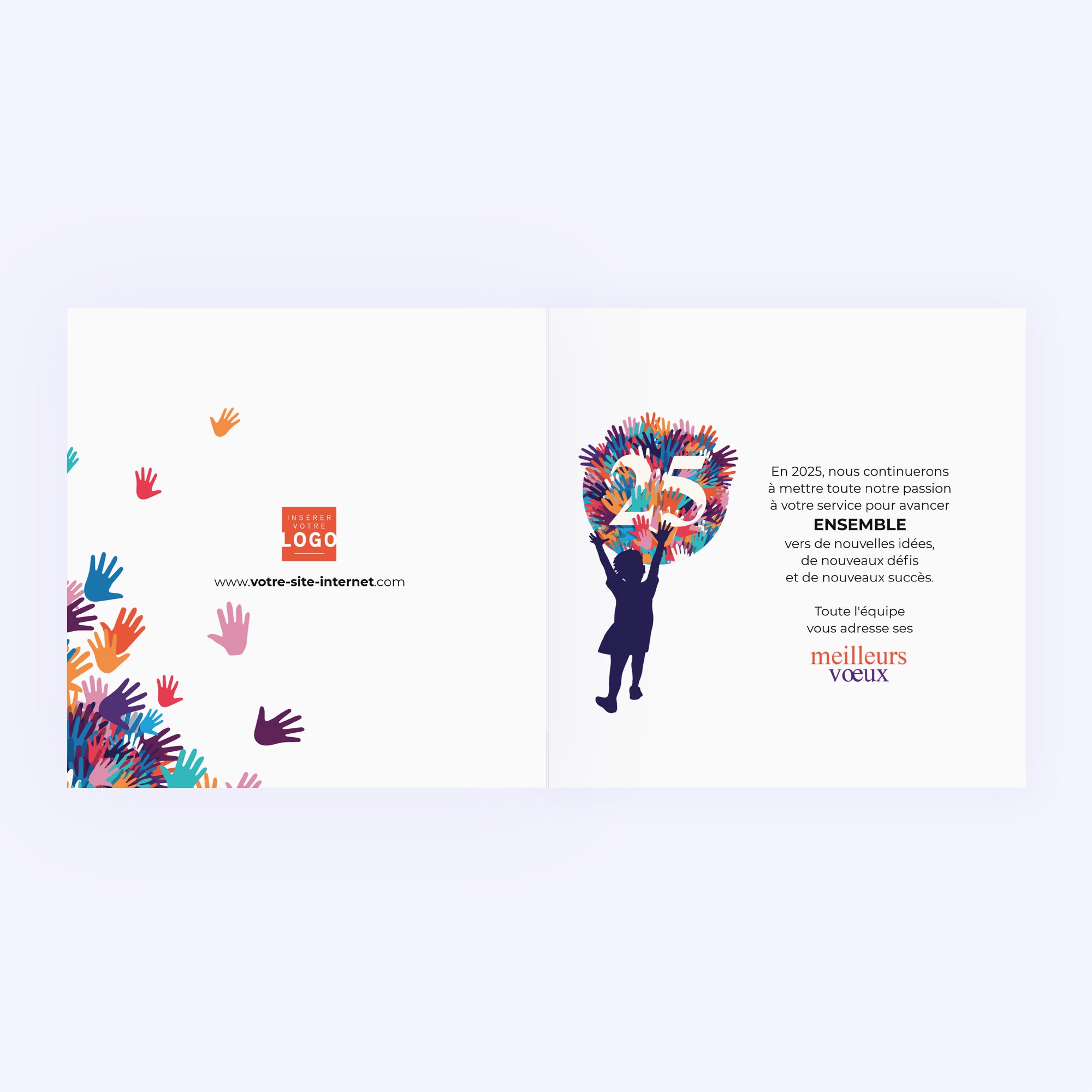 Tous avec moi | Vœux professionnels • Carte de voeux photo N° 2