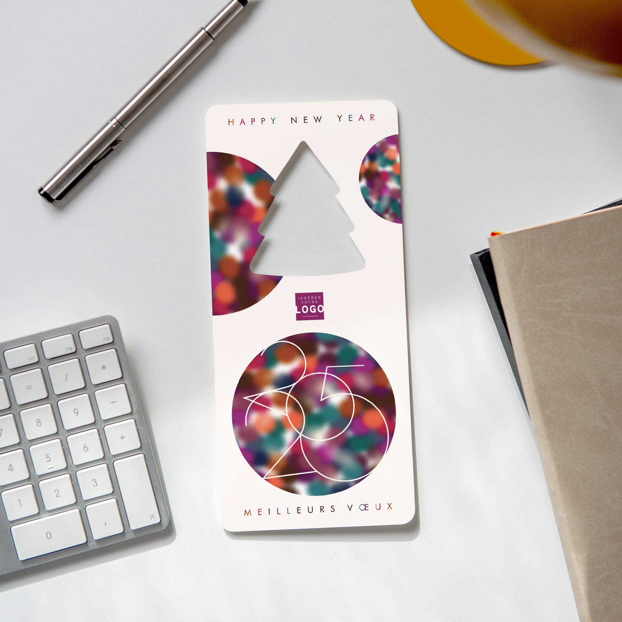 Entremêler multicolore | Vœux professionnels • Carte de voeux photo N° 4