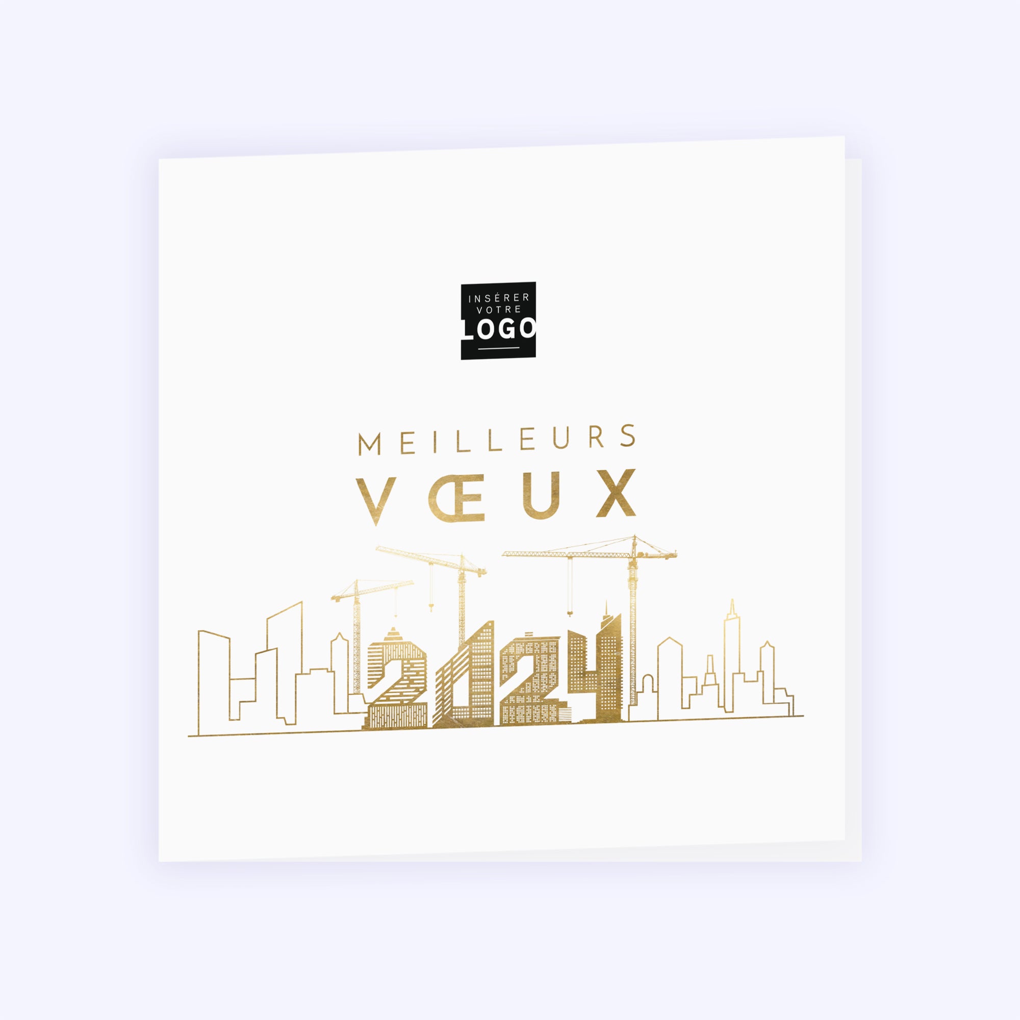 Nouveaux Horizons | Vœux professionnels • Carte de voeux • Carré double photo N° 1