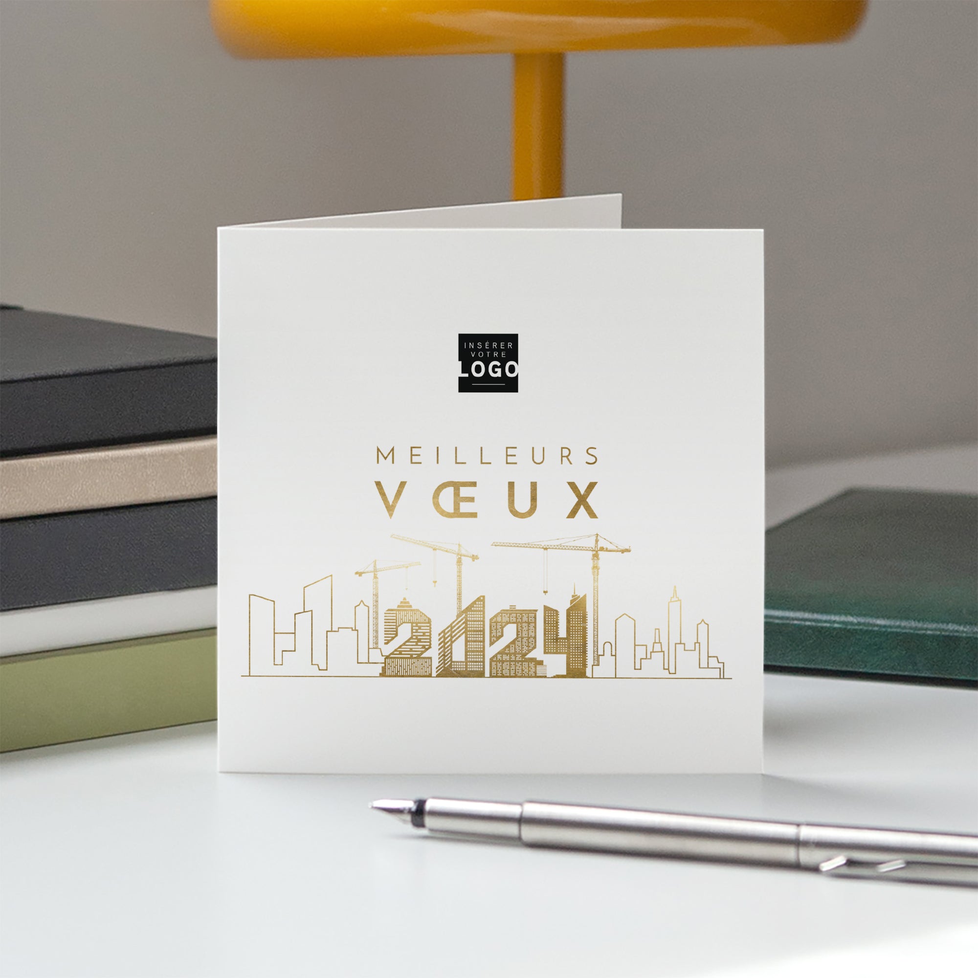 Nouveaux Horizons | Vœux professionnels • Carte de voeux • Carré double photo N° 5