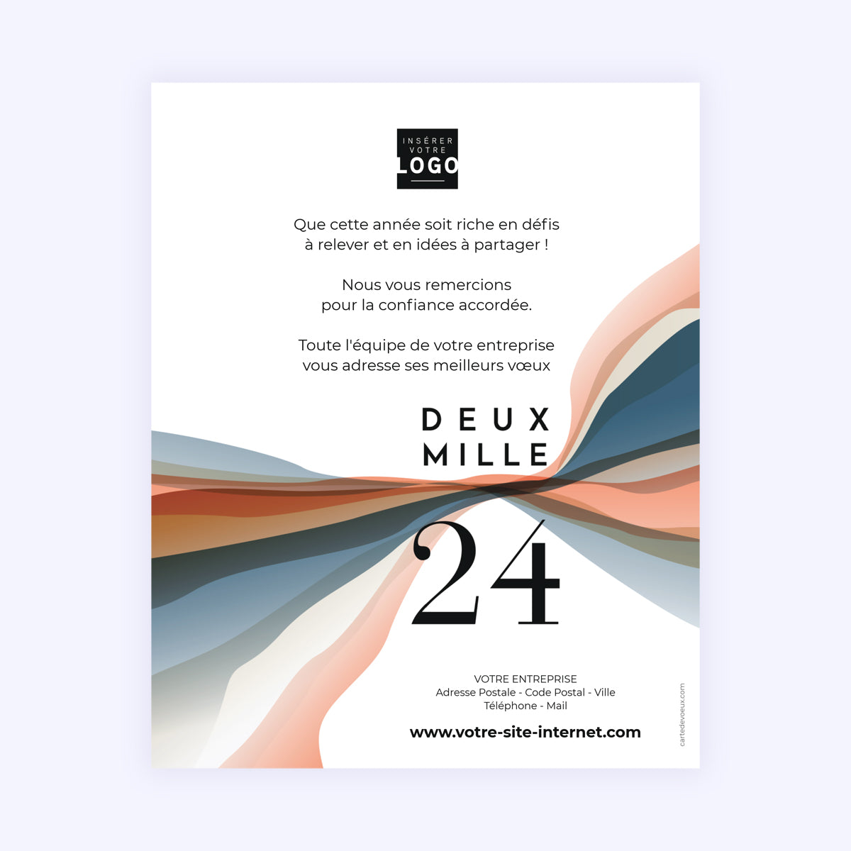 Ondulations Graphiques | Vœux professionnels • Carte virtuelle • eCard Image photo N° 1