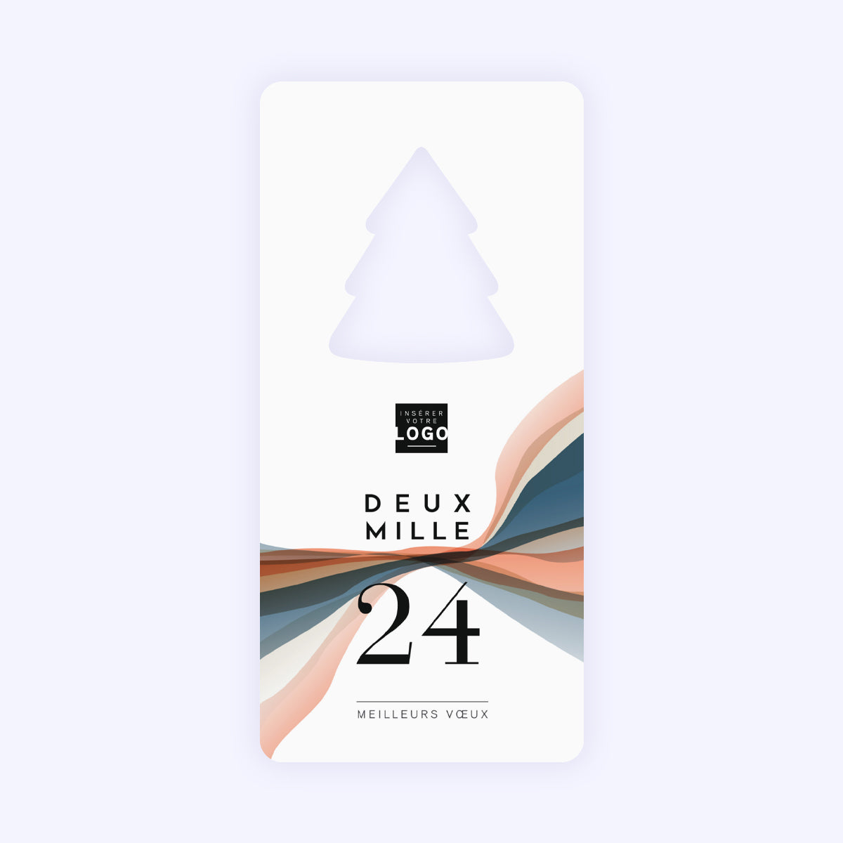 Ondulations Graphiques | Vœux professionnels • Carte de voeux • Vertical sapin photo N° 1