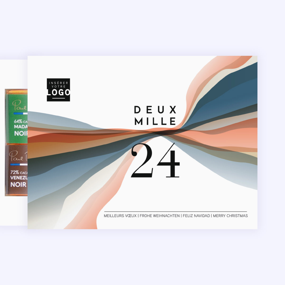 Ondulations Graphiques | Vœux professionnels • Carte chocolats photo N° 1